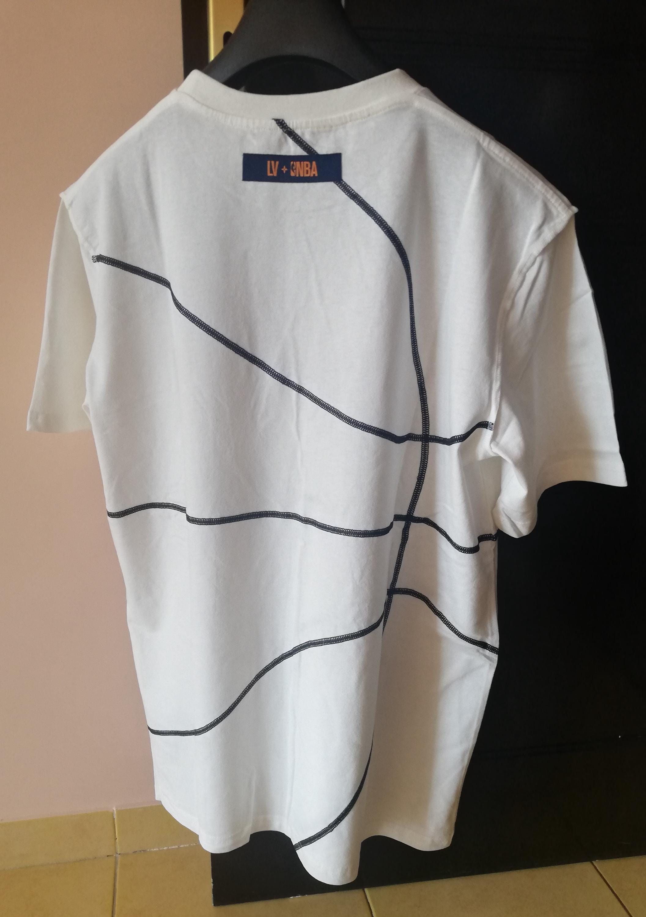Rare_authentic_louis_vuitton_nba_mens Embroidered Detail Oversized T-shirt Size Xxl