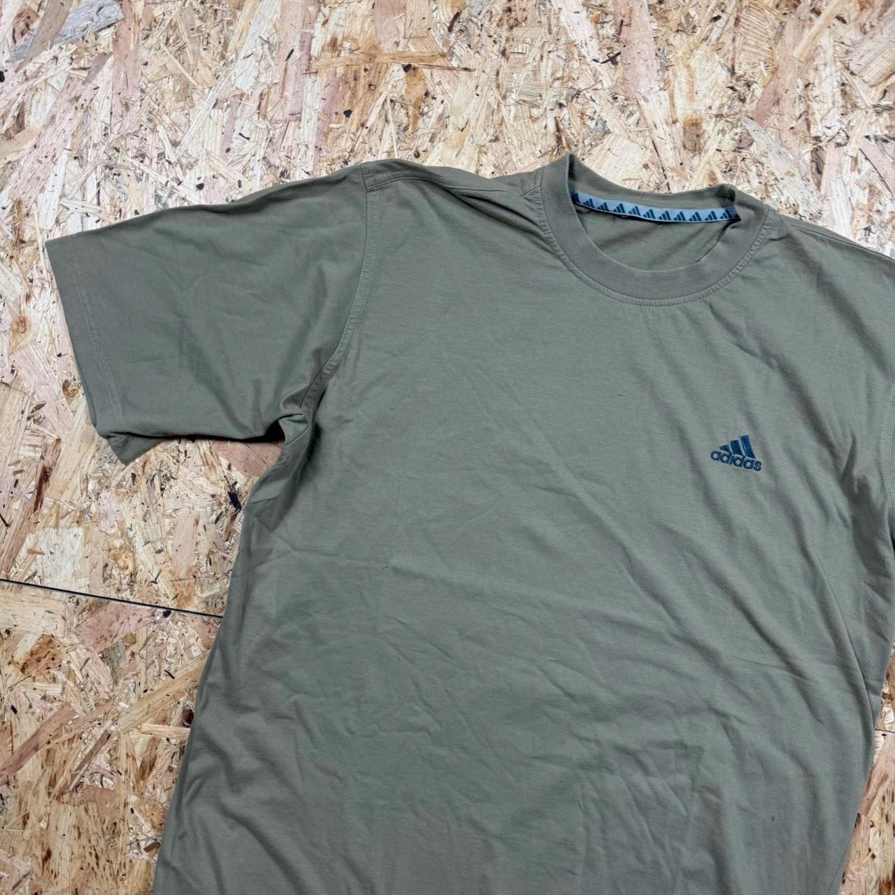 Adidas Vintage T Shirt Beige Embroidered