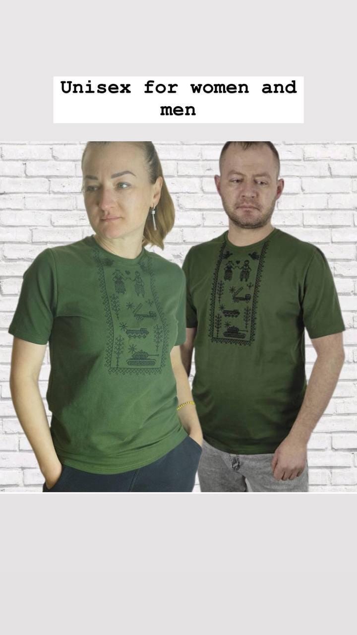 Embroidery Ukraine T-shirtembroidery Menzelensky T-shirtzelensky Embroidery Blouseunisex Couple Shirt