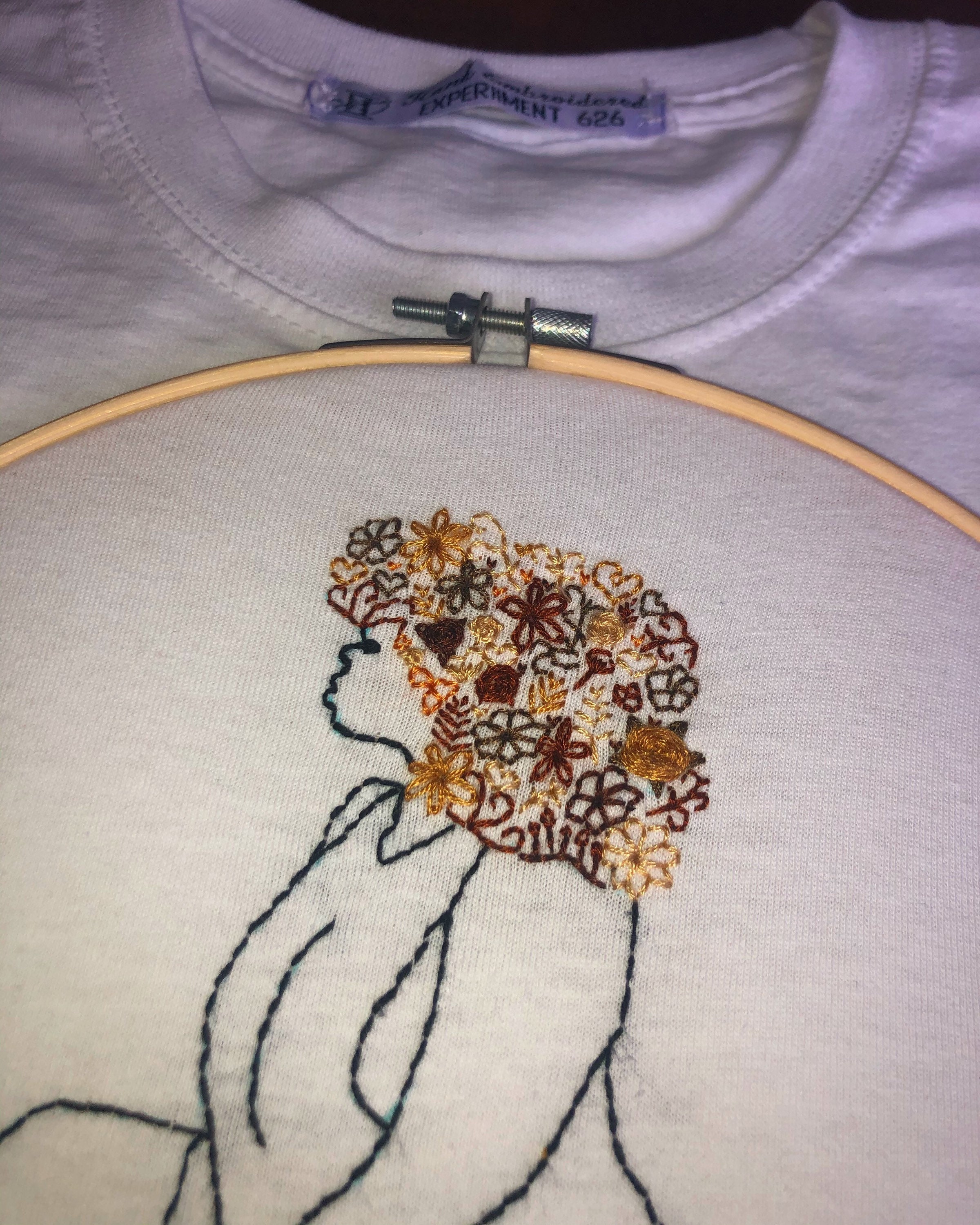 Black Is Beautiful Hand Embroidered T-shirt