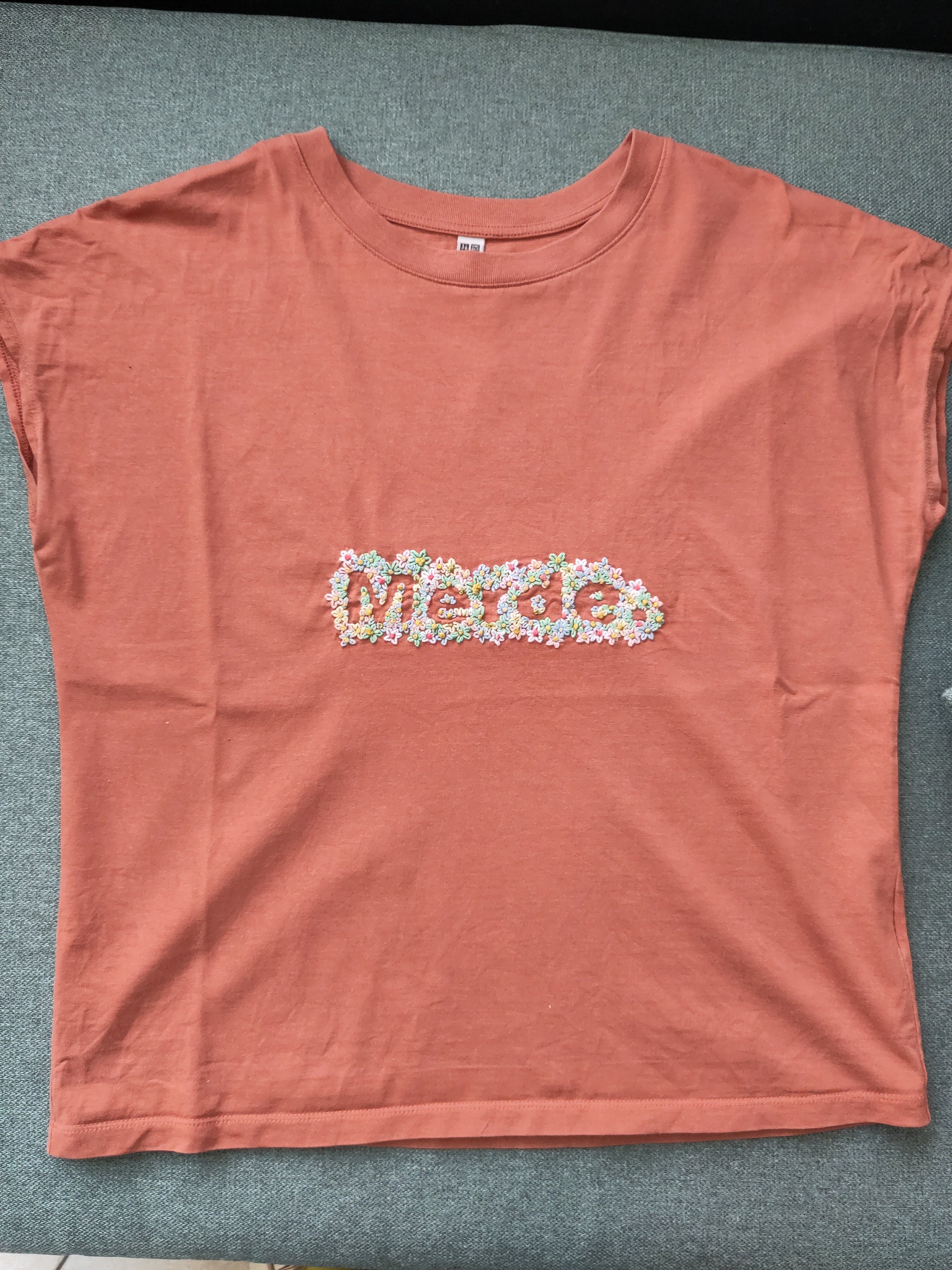 Shit Embroidery T-shirt - Flowers