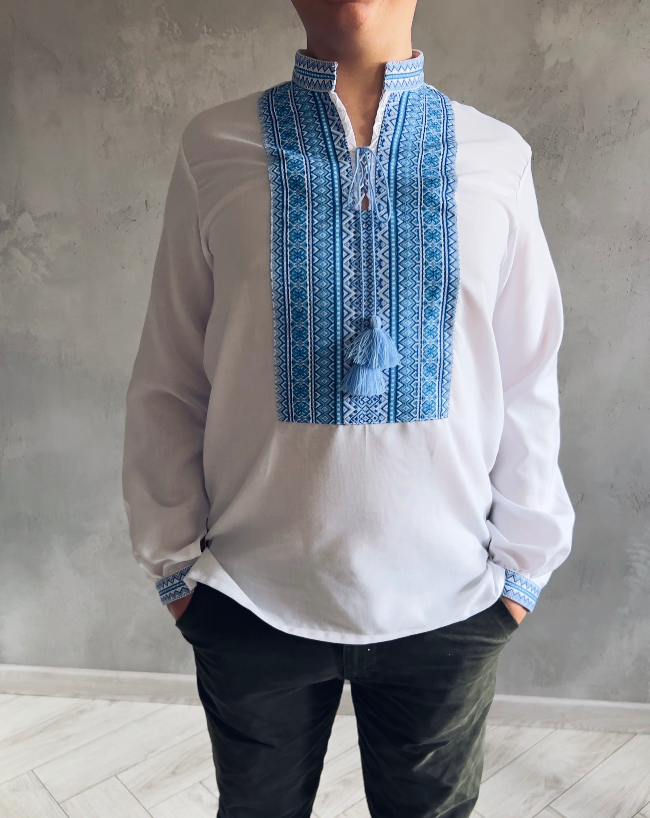 Xxs-7xl Summer Ukrainian Embroidered Shirt Ukrainian Shirt For Men Sorochka Shirt Vyshyvanka For Men Mens Embroidered Shirt