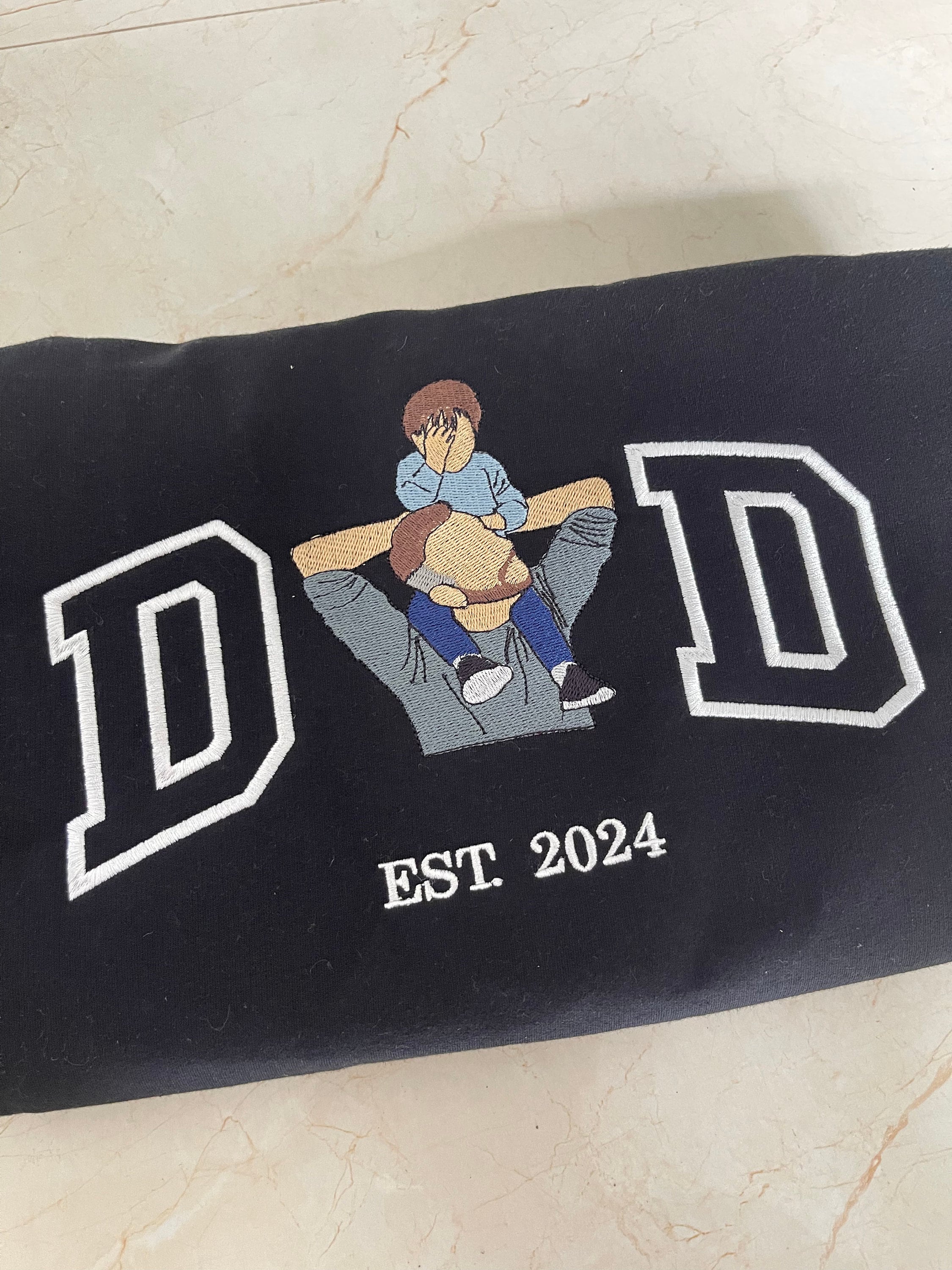 Embroidered Dad Shirt Custom Embroidered Father Shirt Custom Father Embroidered Shirt Custom Embroidered Photo Sweatshirt-hoodie Shirt