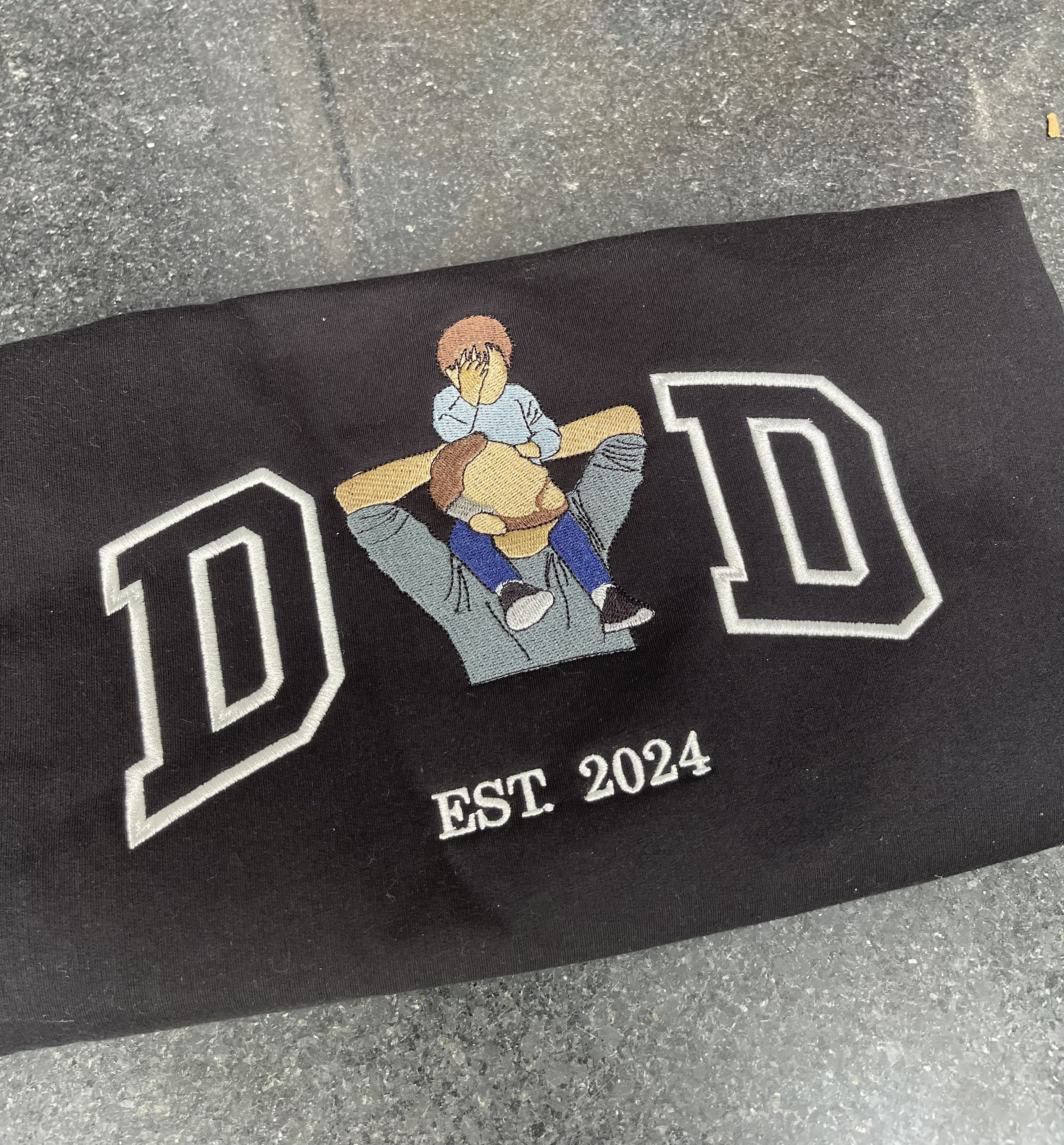 Embroidered Dad Shirt Custom Embroidered Father Shirt Custom Father Embroidered Shirt Custom Embroidered Photo Sweatshirt-hoodie Shirt