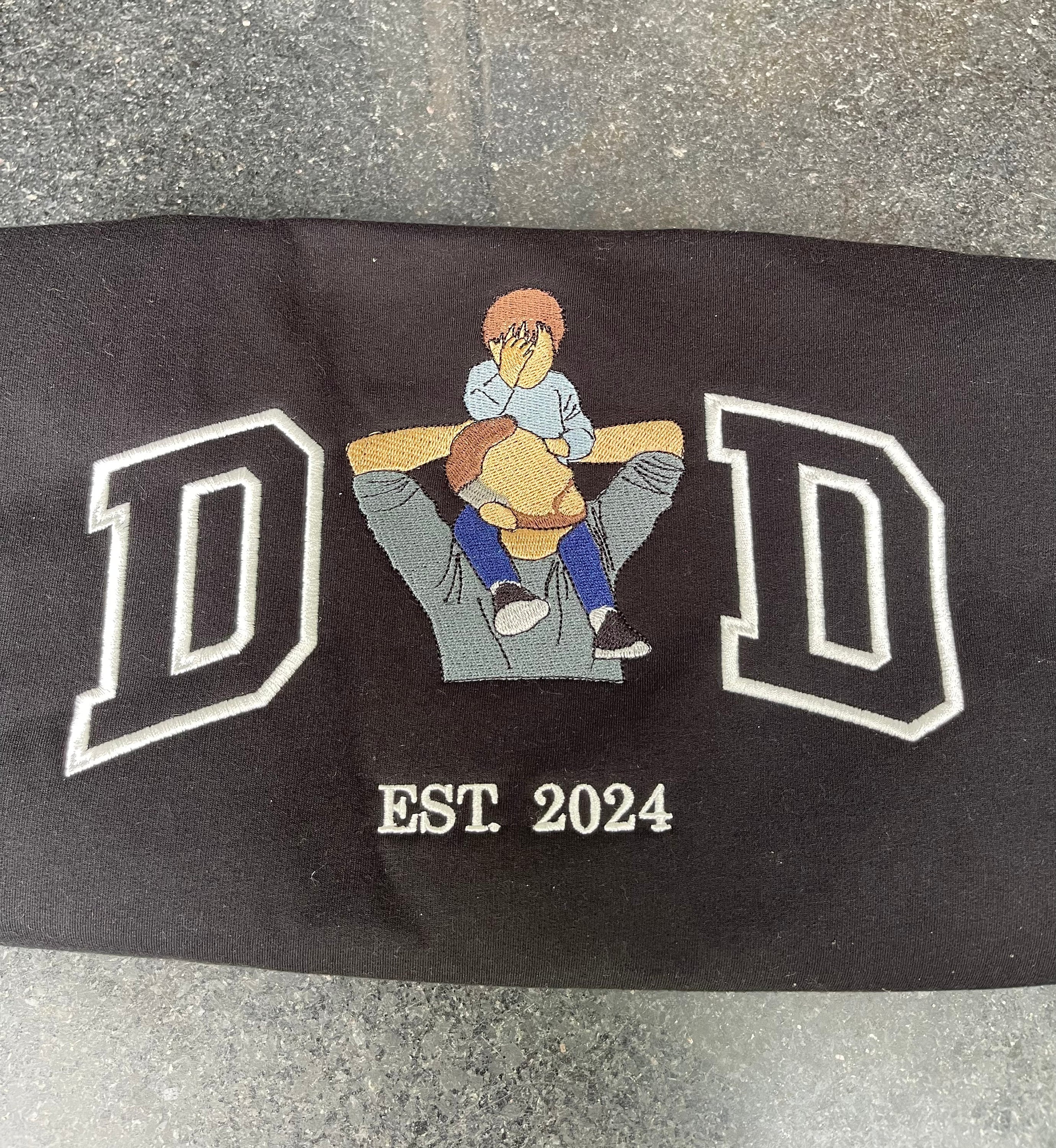 Embroidered Dad Shirt Custom Embroidered Father Shirt Custom Father Embroidered Shirt Custom Embroidered Photo Sweatshirt-hoodie Shirt
