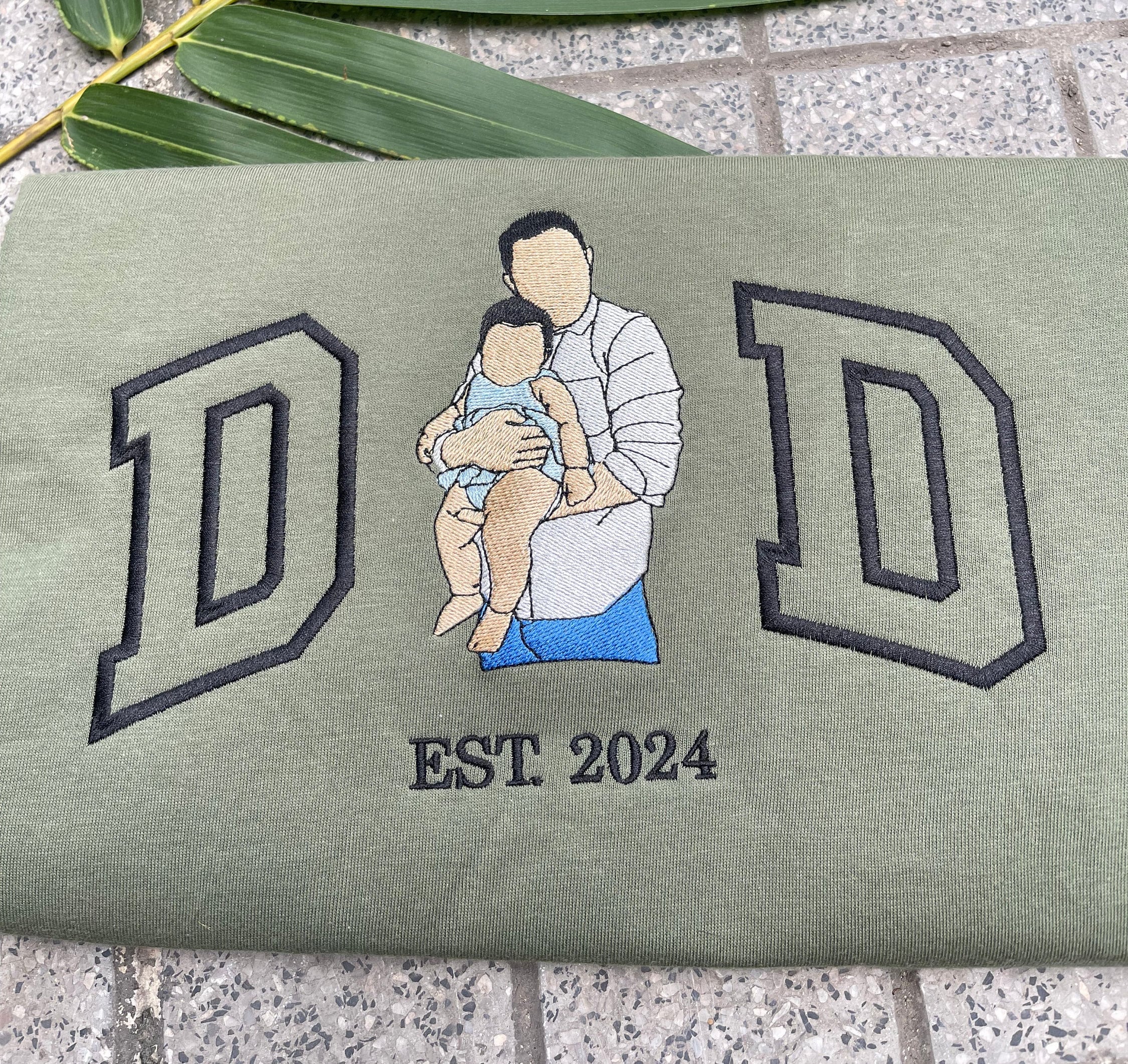 Embroidered Dad Shirt Custom Embroidered Father Shirt Custom Father Embroidered Shirt Custom Embroidered Photo Sweatshirt-hoodie Shirt