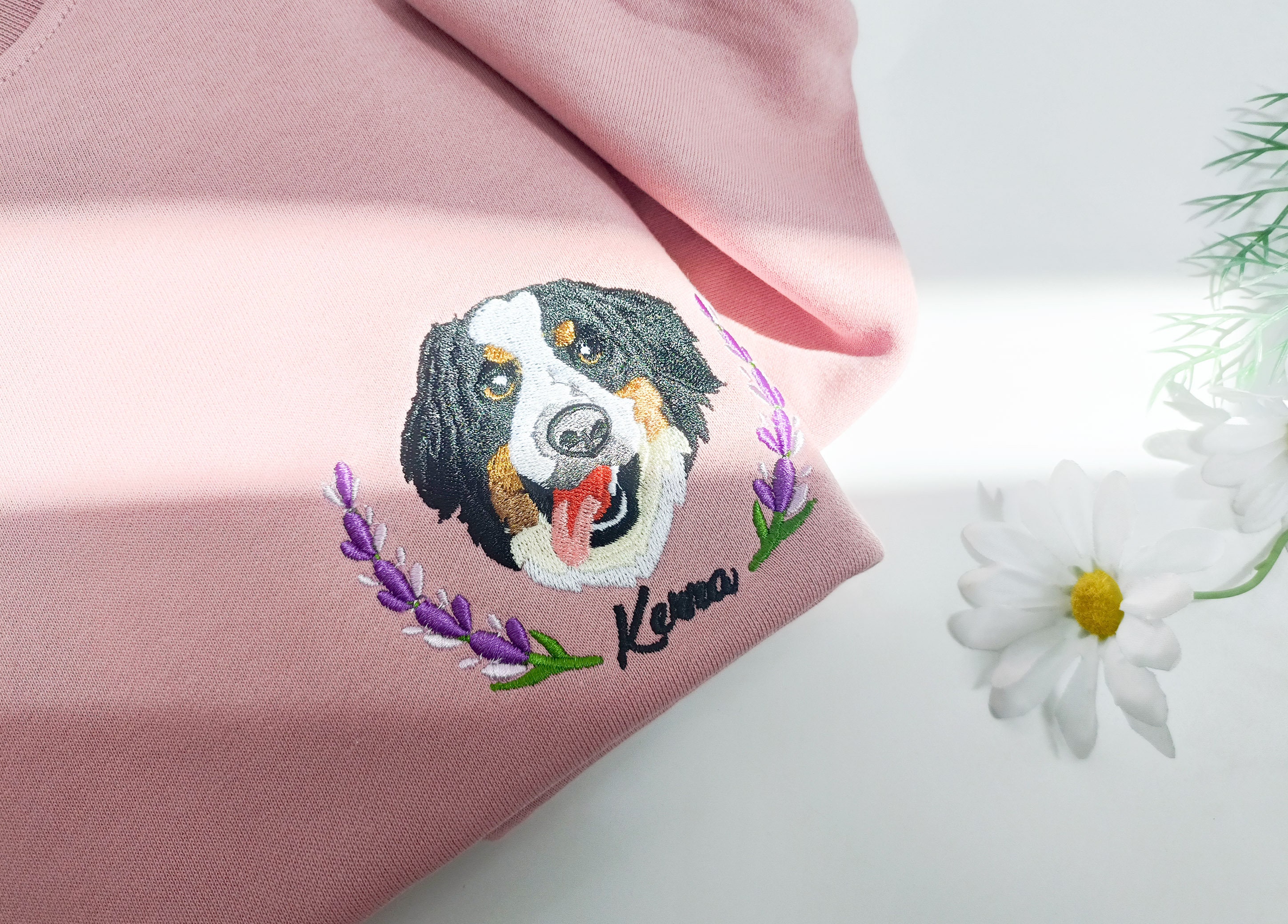 Custom Dog Face Embroidered Sweatshirtcat Sweatshirtdog Lover Sweatshirtpersonalized Gift For Mom
