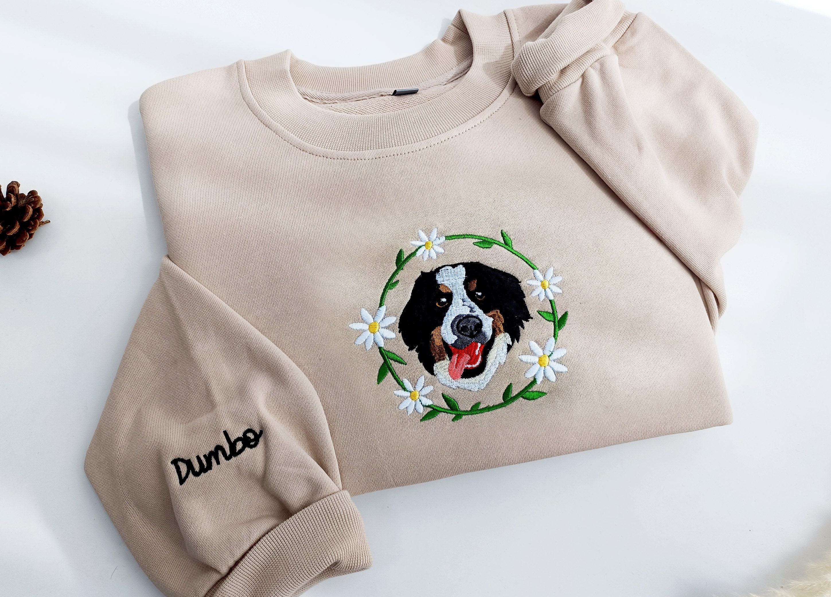 Custom Dog Face Embroidered Sweatshirtcat Sweatshirtdog Lover Sweatshirtpersonalized Gift For Mom