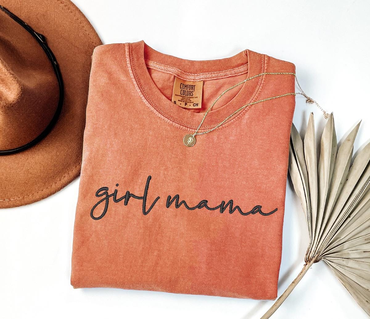 Girl Mama Embroidered Shirts Girl Mama Shirts Unisex Comfort Color Mom Teebusy And Comfy Mom Life Shirt Mother's Day Gift Gifts For Mom