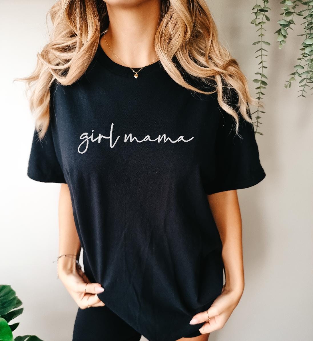 Girl Mama Embroidered Shirts Girl Mama Shirts Unisex Comfort Color Mom Teebusy And Comfy Mom Life Shirt Mother's Day Gift Gifts For Mom