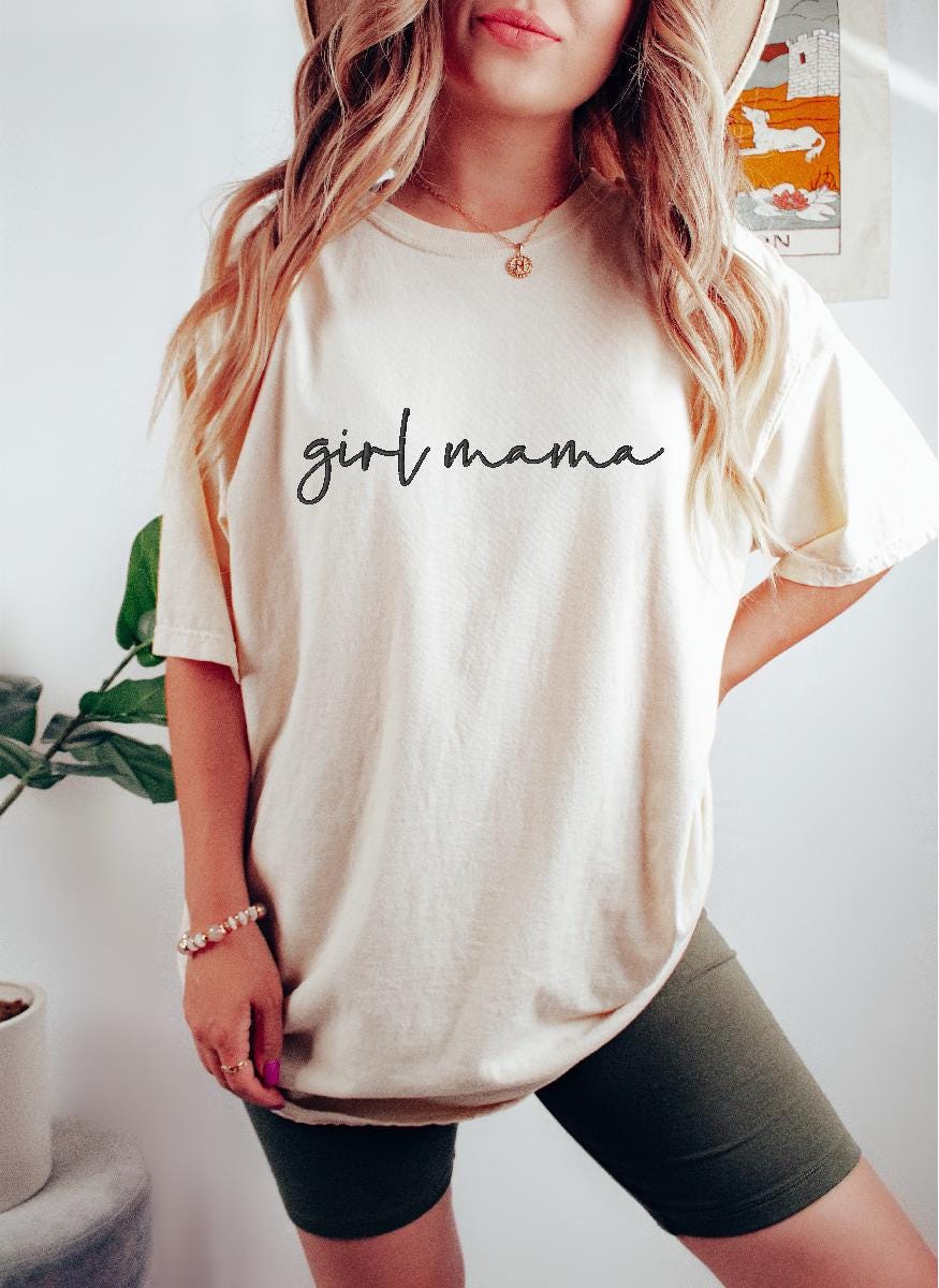 Girl Mama Embroidered Shirts Girl Mama Shirts Unisex Comfort Color Mom Teebusy And Comfy Mom Life Shirt Mother's Day Gift Gifts For Mom