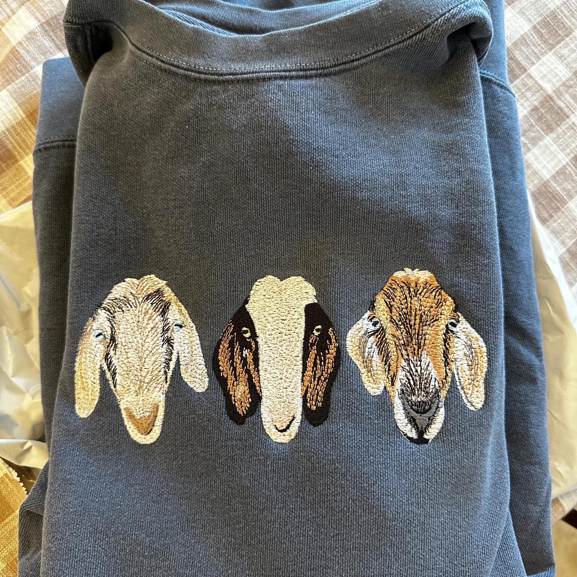 Comfort Color Custom Dog Face Embroidered Sweatshirt Cat Sweatshirt Dog Lover Sweatshirt Personalized Pet Portrait Shirt Gift For Mom