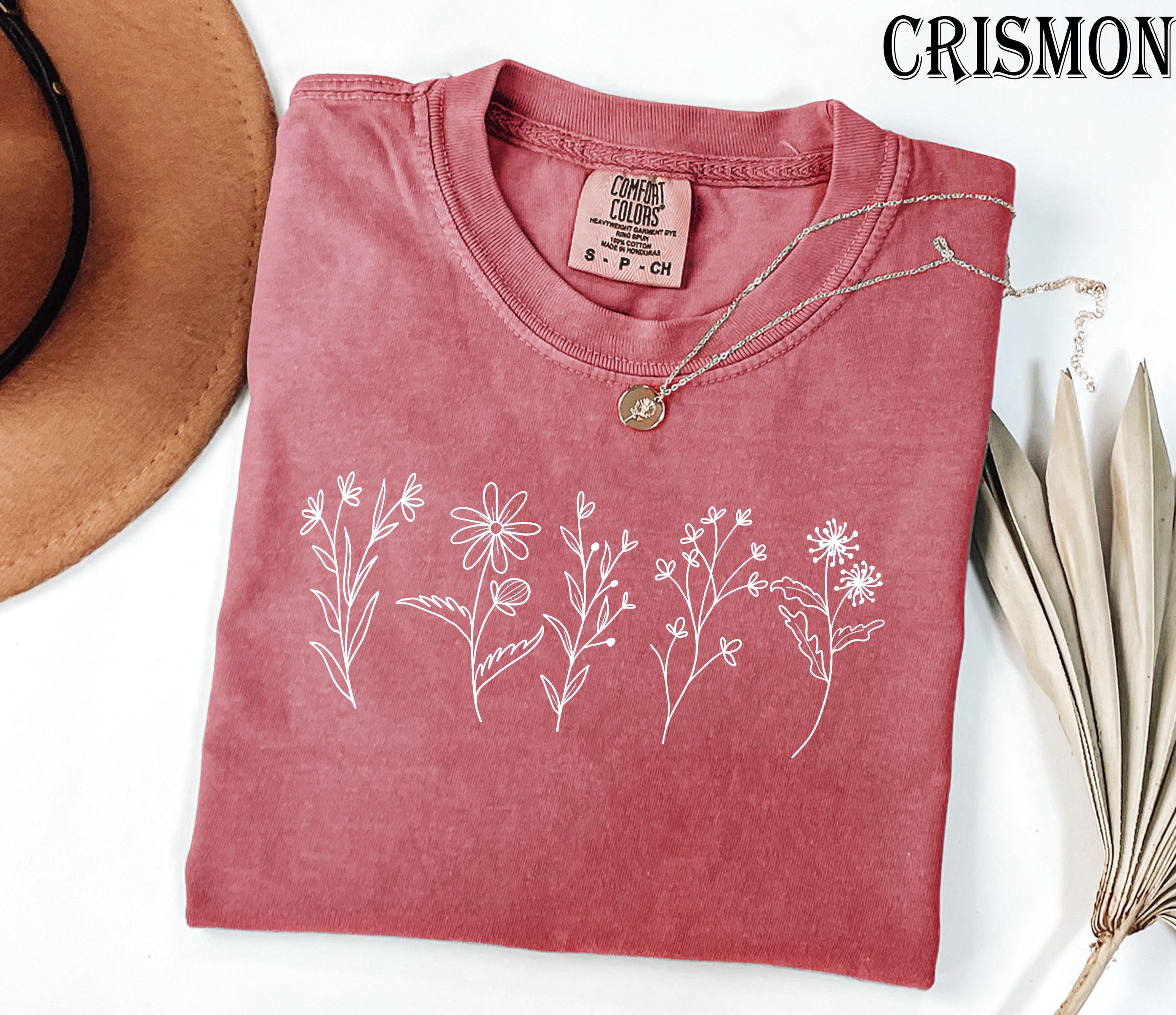 Comfort Colors Wildflower Shirt Floral Cottagecore Shirt Botanical Shirt Flower Shirt Nature Shirt Wildflower Tshirtwild Flower Shirt
