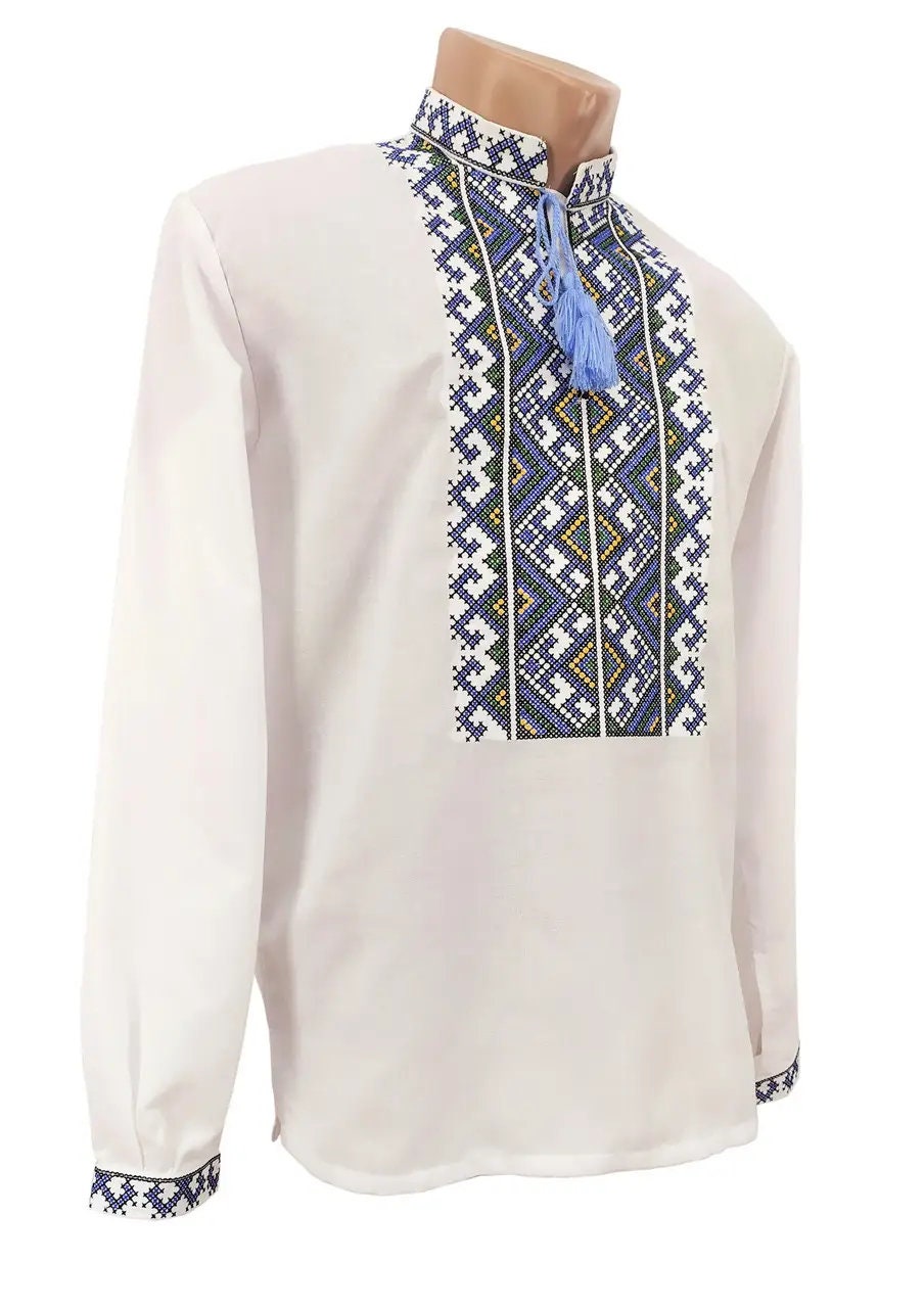 Ukrainian Embroidery Short Long Sleeve Vyshyvanka Traditional Men's Embroidered Tshirt Ukrainian Shirt Sorochka Ukraine National Clothes