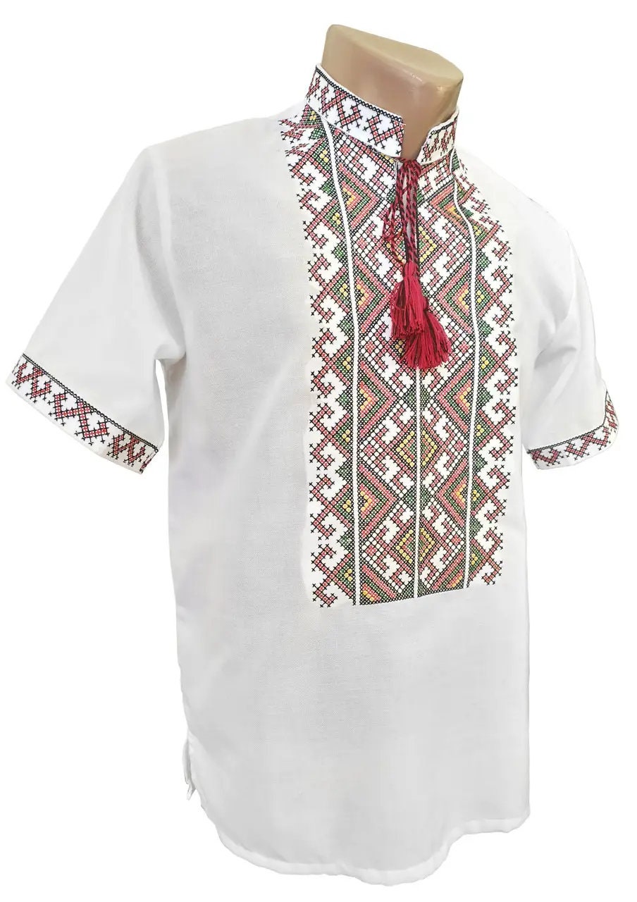 Ukrainian Embroidery Short Long Sleeve Vyshyvanka Traditional Men's Embroidered Tshirt Ukrainian Shirt Sorochka Ukraine National Clothes