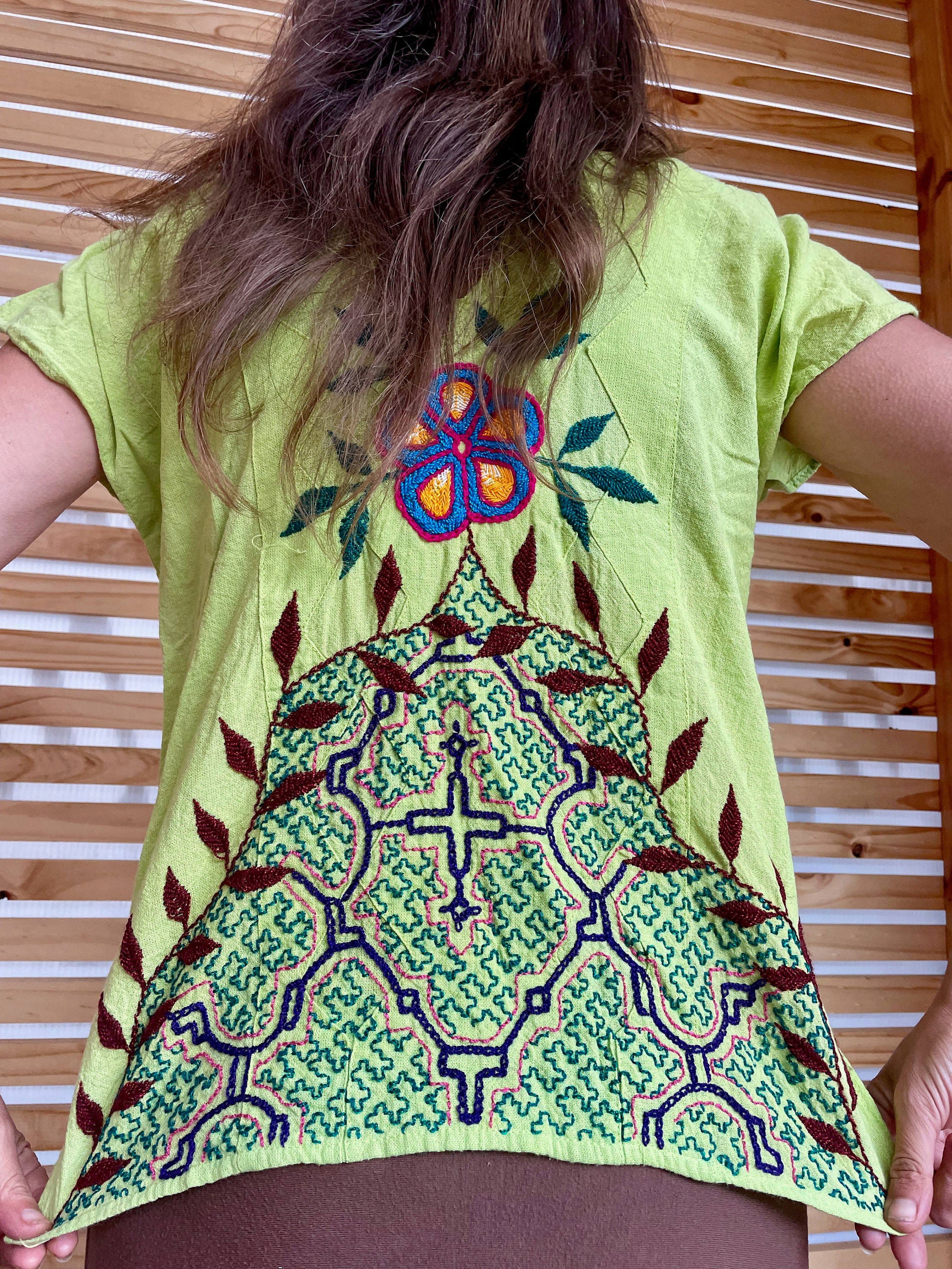 Feminine Power - Unique Shipibo Embroider Shirt For Women