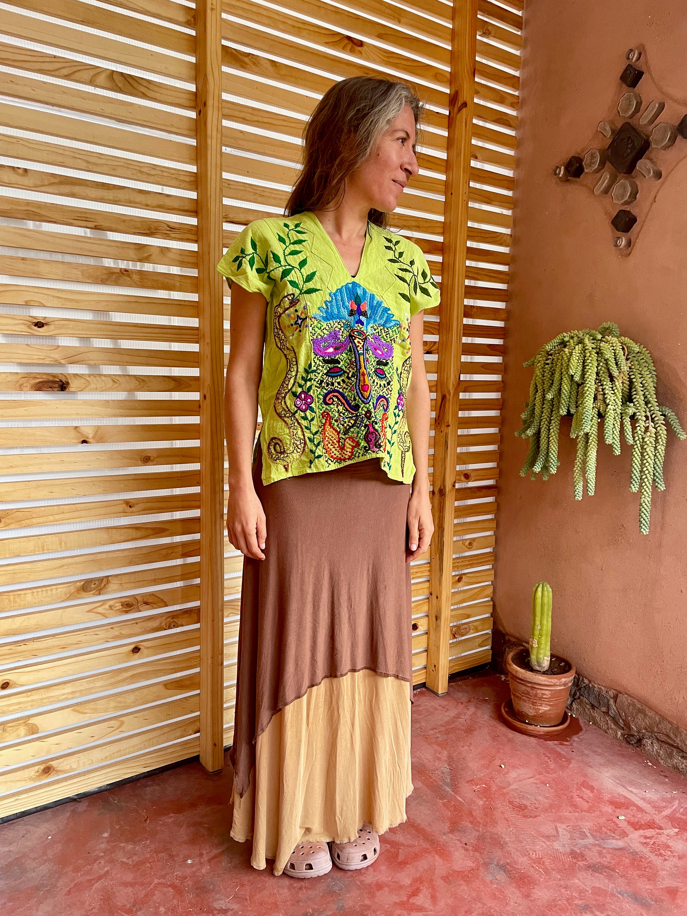 Feminine Power - Unique Shipibo Embroider Shirt For Women