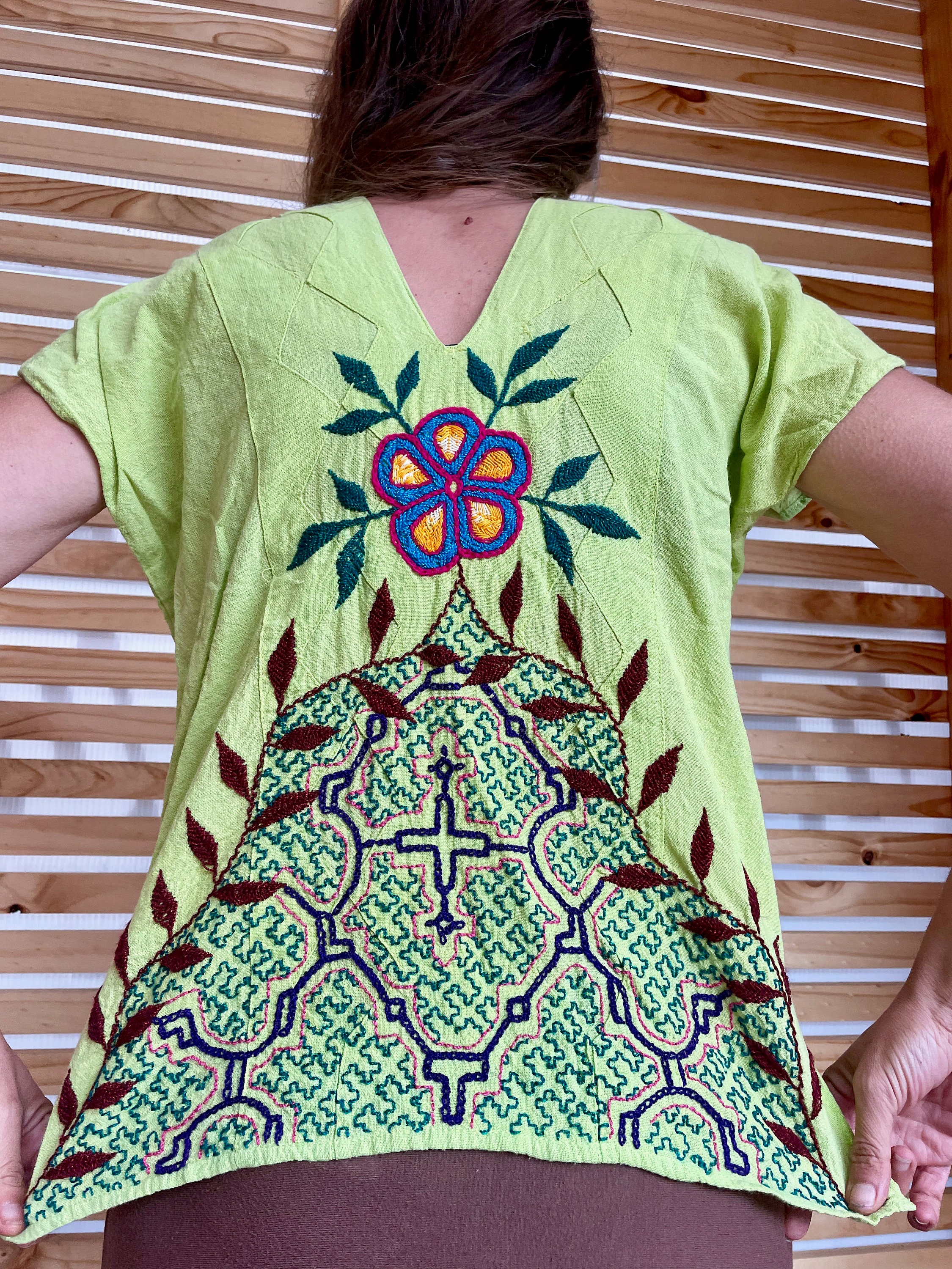 Feminine Power - Unique Shipibo Embroider Shirt For Women