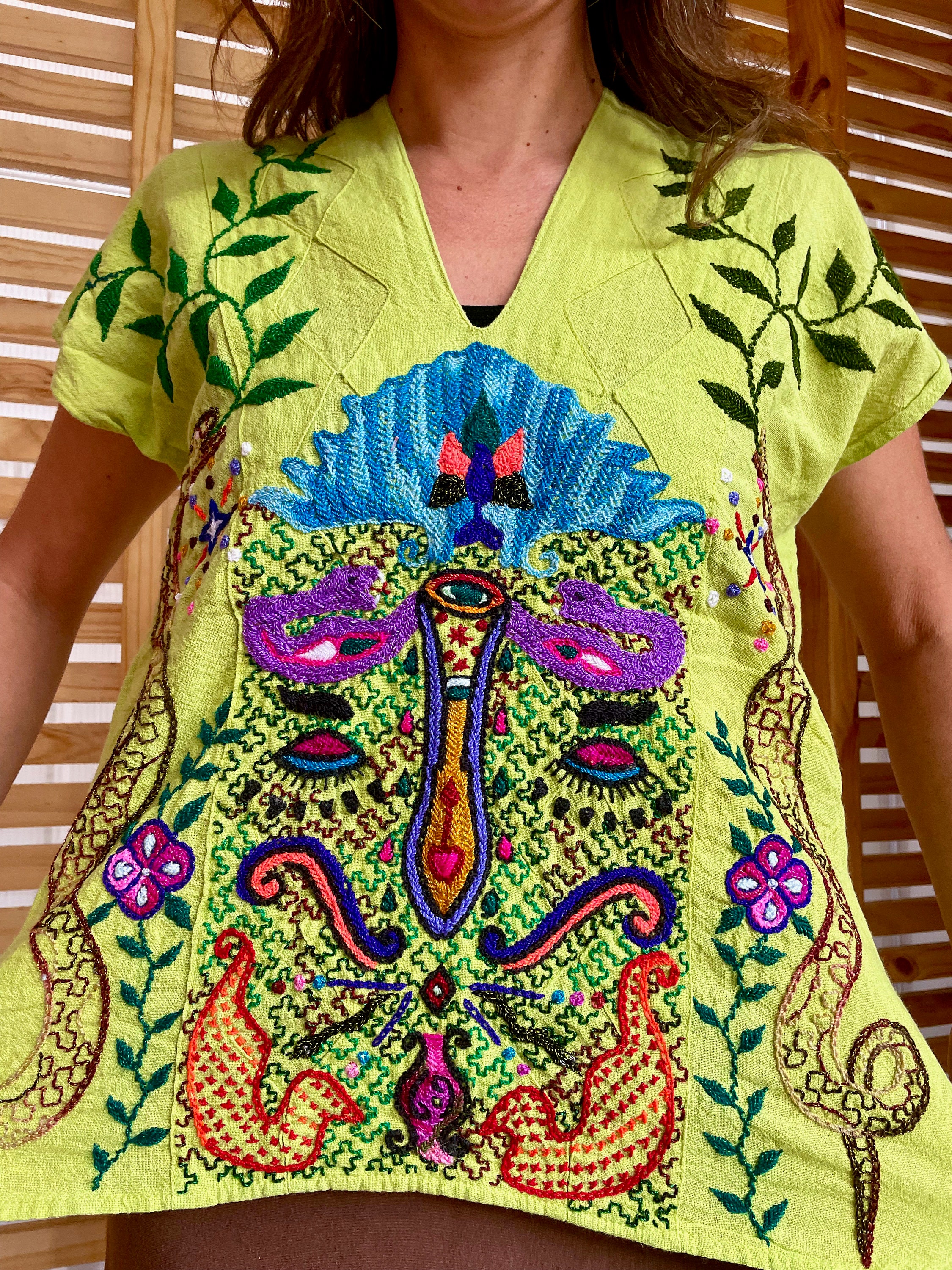 Feminine Power - Unique Shipibo Embroider Shirt For Women