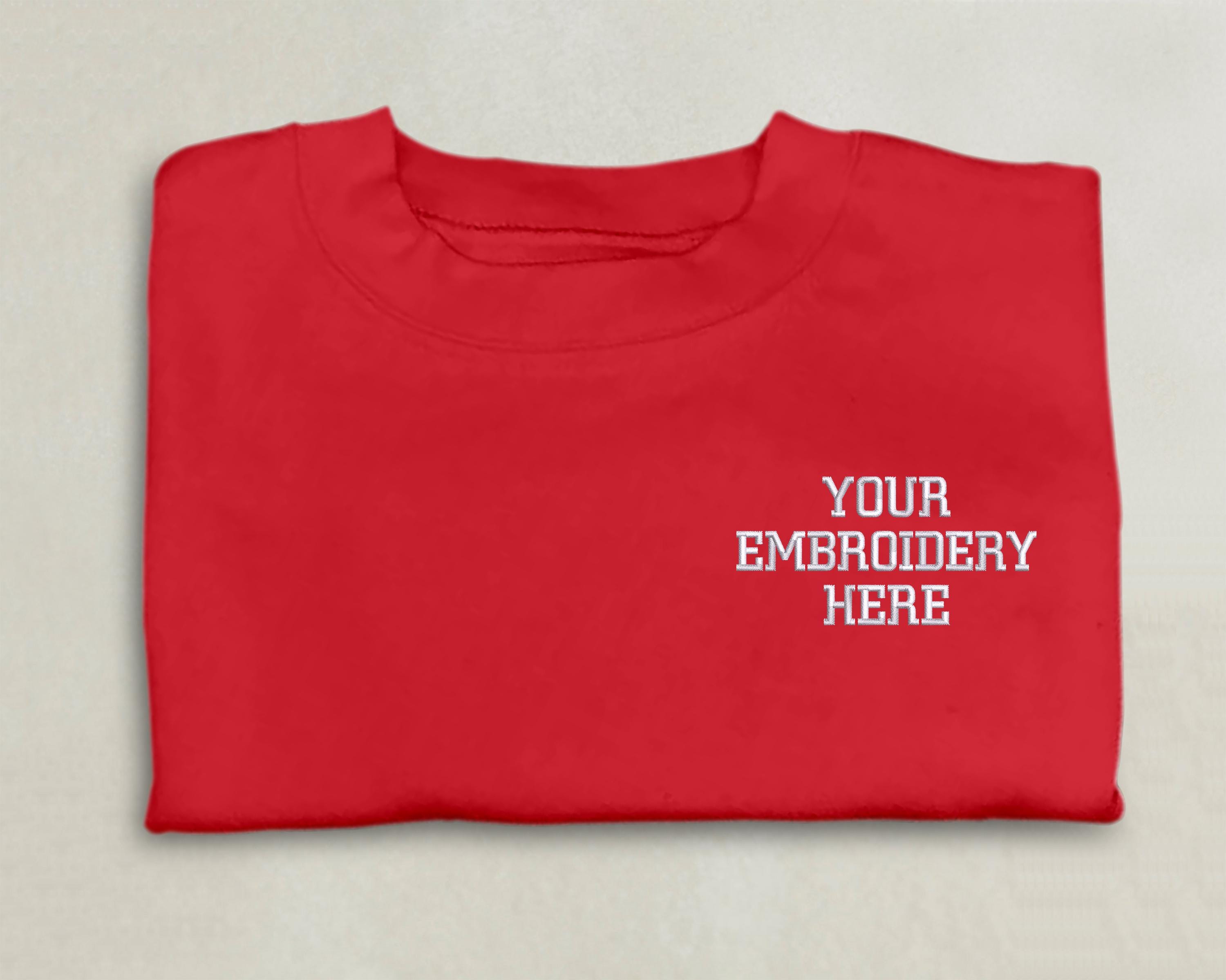 Personalised Embroidered Text Shirt Custom Textlogo Monogrammed Shirt Your Company Logo Workwear Tops Customised Christmas Gift For Him