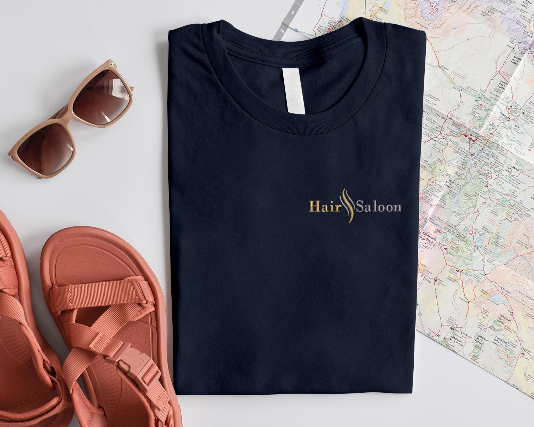 Personalised Embroidered Text Shirt Custom Textlogo Monogrammed Shirt Your Company Logo Workwear Tops Customised Christmas Gift For Him