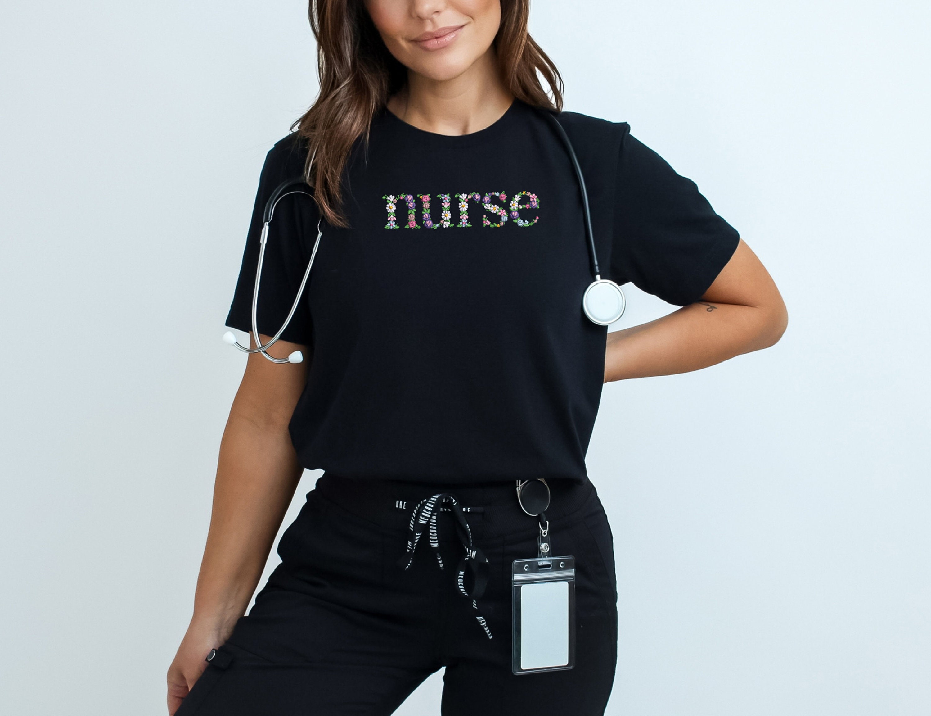 Embroidery Flower Nurse Shirtlove Nurse Embroidery Sweatshirtnurse Week Embroidery Shirtembroidery Nurse Student Giftnurse Birthday Gift