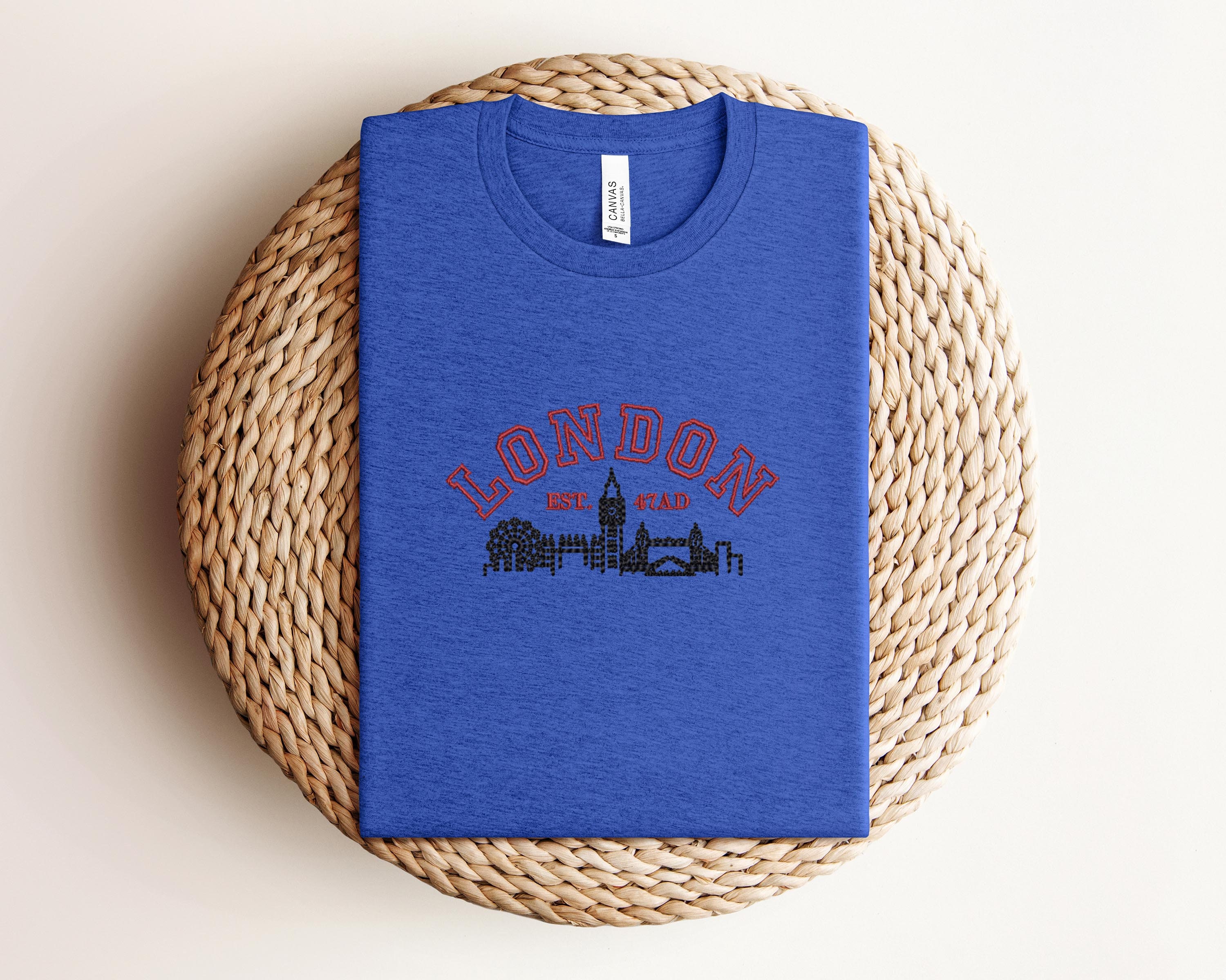 Embroidered London Shirtlondon Embroidery Shirtlondon Embroidery Shirtvacation In London Shirtgift For Travel Lover