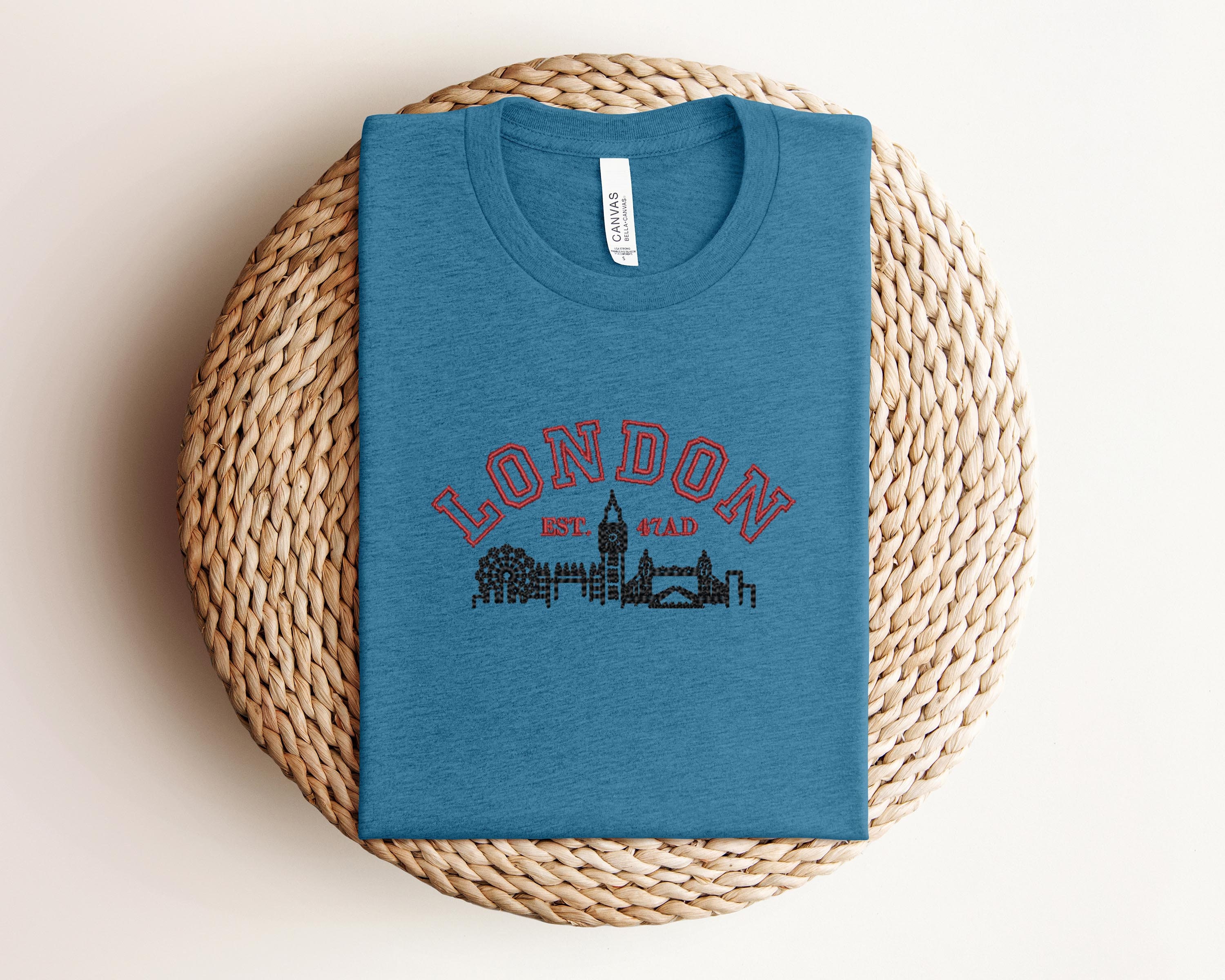Embroidered London Shirtlondon Embroidery Shirtlondon Embroidery Shirtvacation In London Shirtgift For Travel Lover