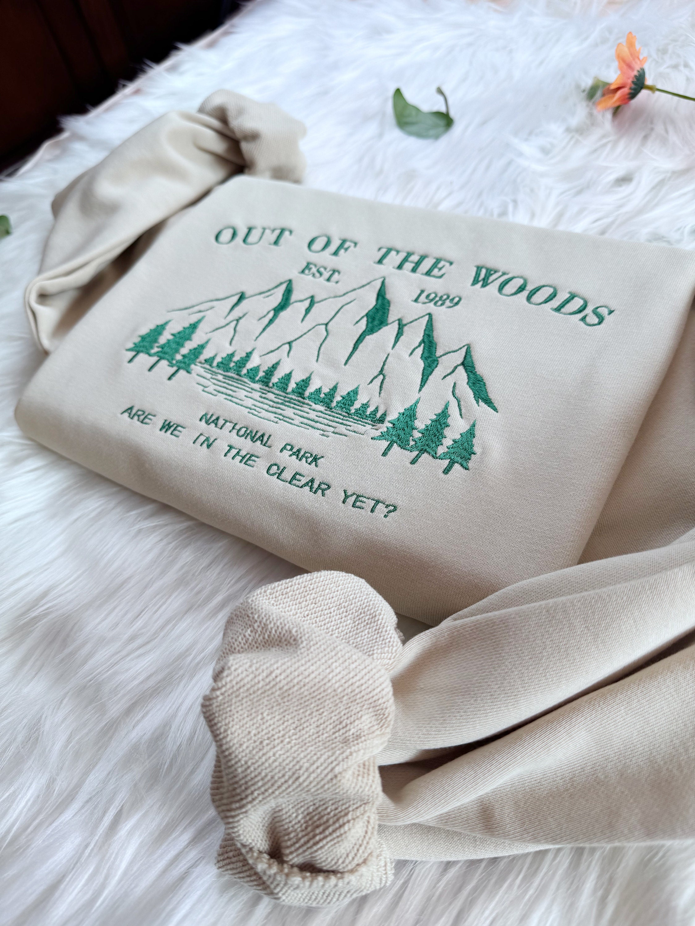 Custom Out Of Wood Embroidered Unisex T-shirt Embroidered Forest National Park Sweatshirt In The Clear Yet Sweatshirt T-shirt Hoodie