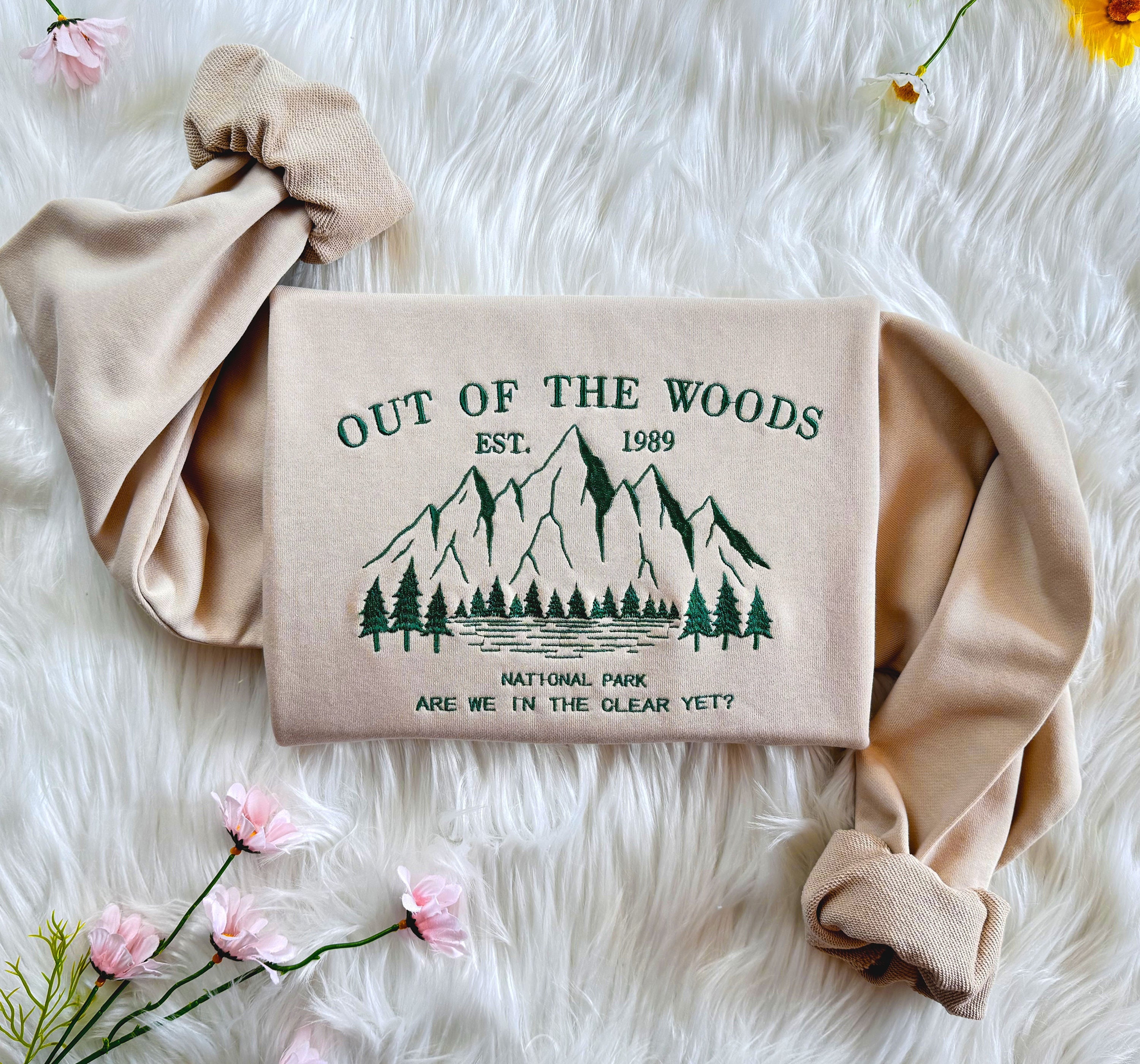 Custom Out Of Wood Embroidered Unisex T-shirt Embroidered Forest National Park Sweatshirt In The Clear Yet Sweatshirt T-shirt Hoodie