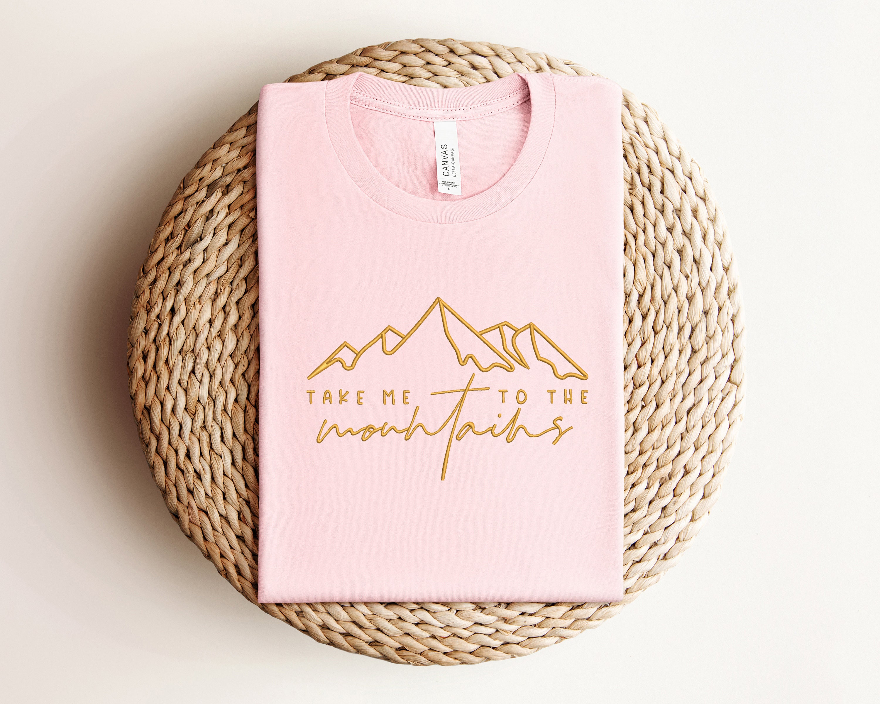 Take Me To The Mountains Embroidery Shirt Travel Embroidered Sweatshirt Camping Shirt Hiking Shirt Adventure Shirt Wanderlust Shirt