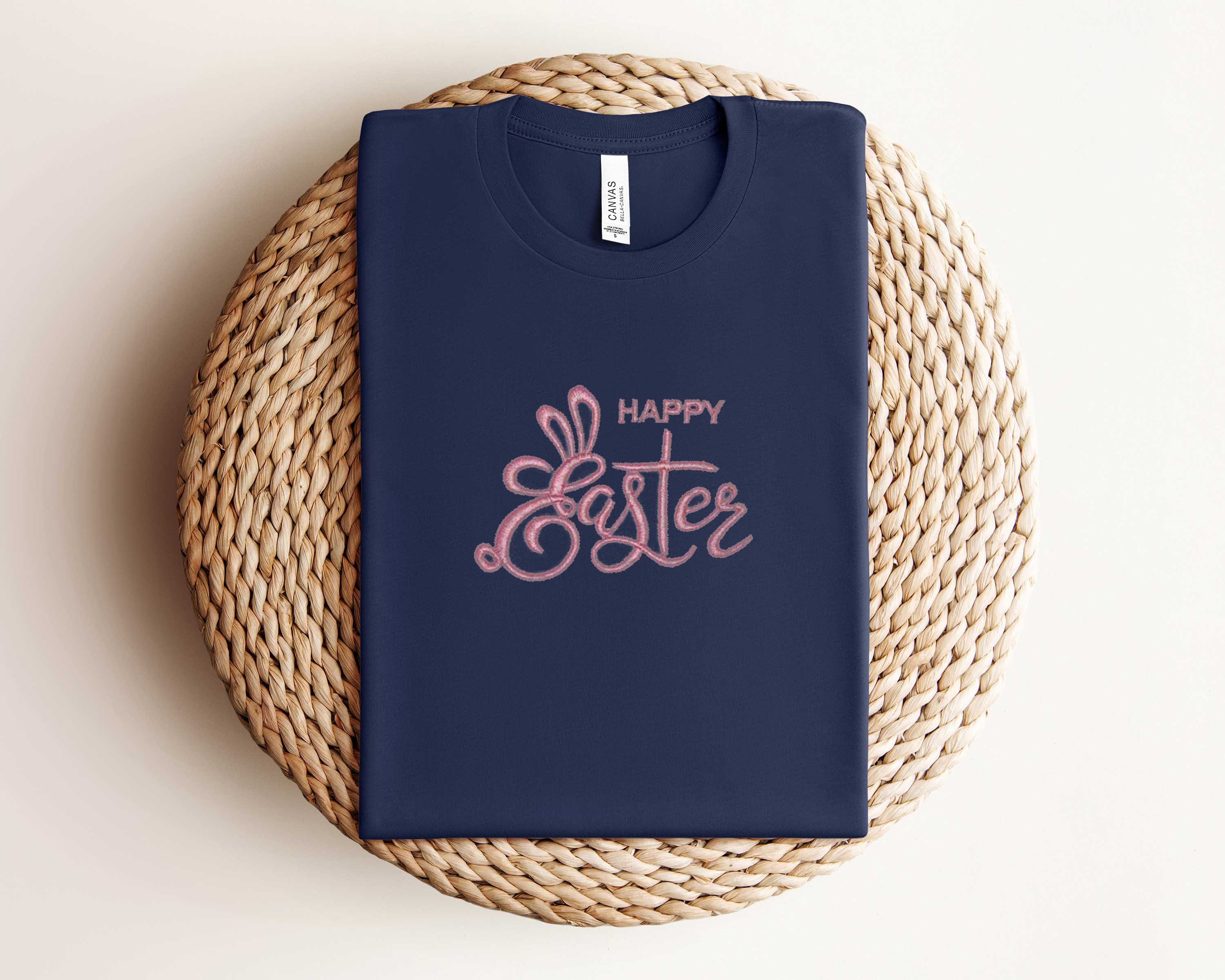 Happy Easter Embroidered Sweatshirtbunny Sweatembroidery Sweatshirteaster Sweateaster Gifthappy Easter Embroidery Sweatshirt