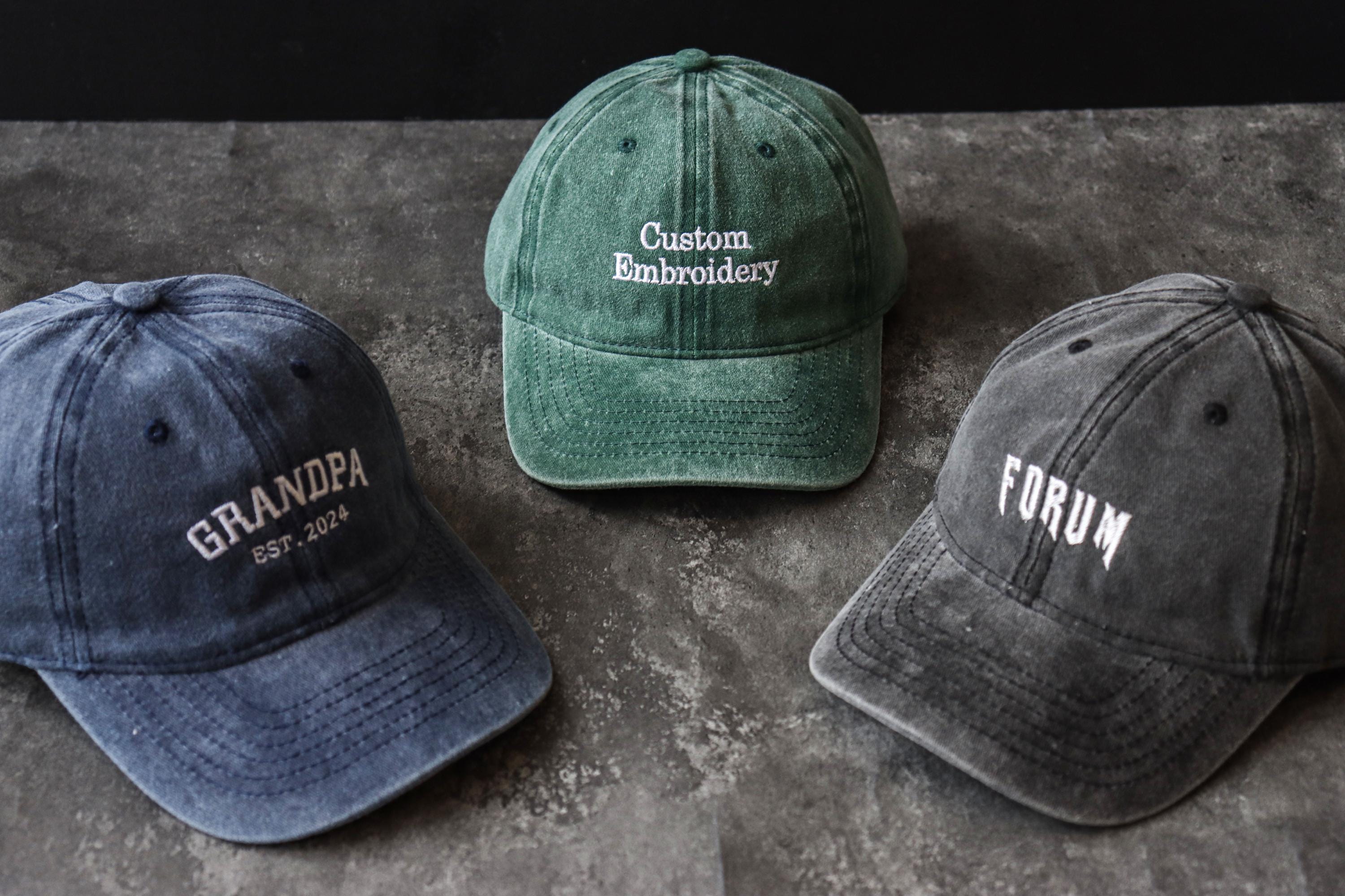 Personalized Embroidered Unisex Cap With Your Text For Bestman Giftcustom Hand Embroidered Monogram Caps Gift For Herbusiness Party Gift
