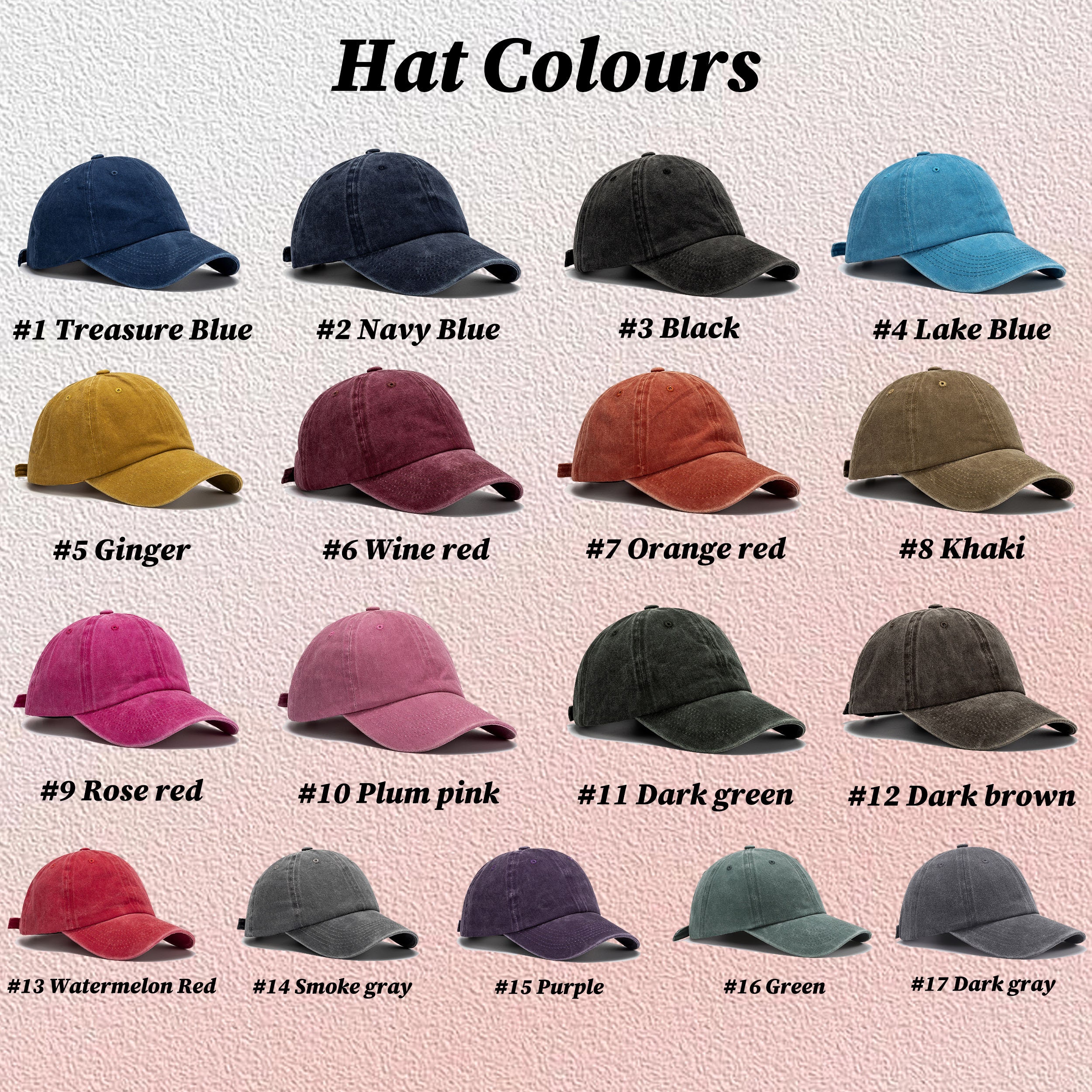 Embroidered Vintage Washed Hat Personalized Dad Hat Embroidered Logo Baseball Hat Single Girl Hat Customized Hat