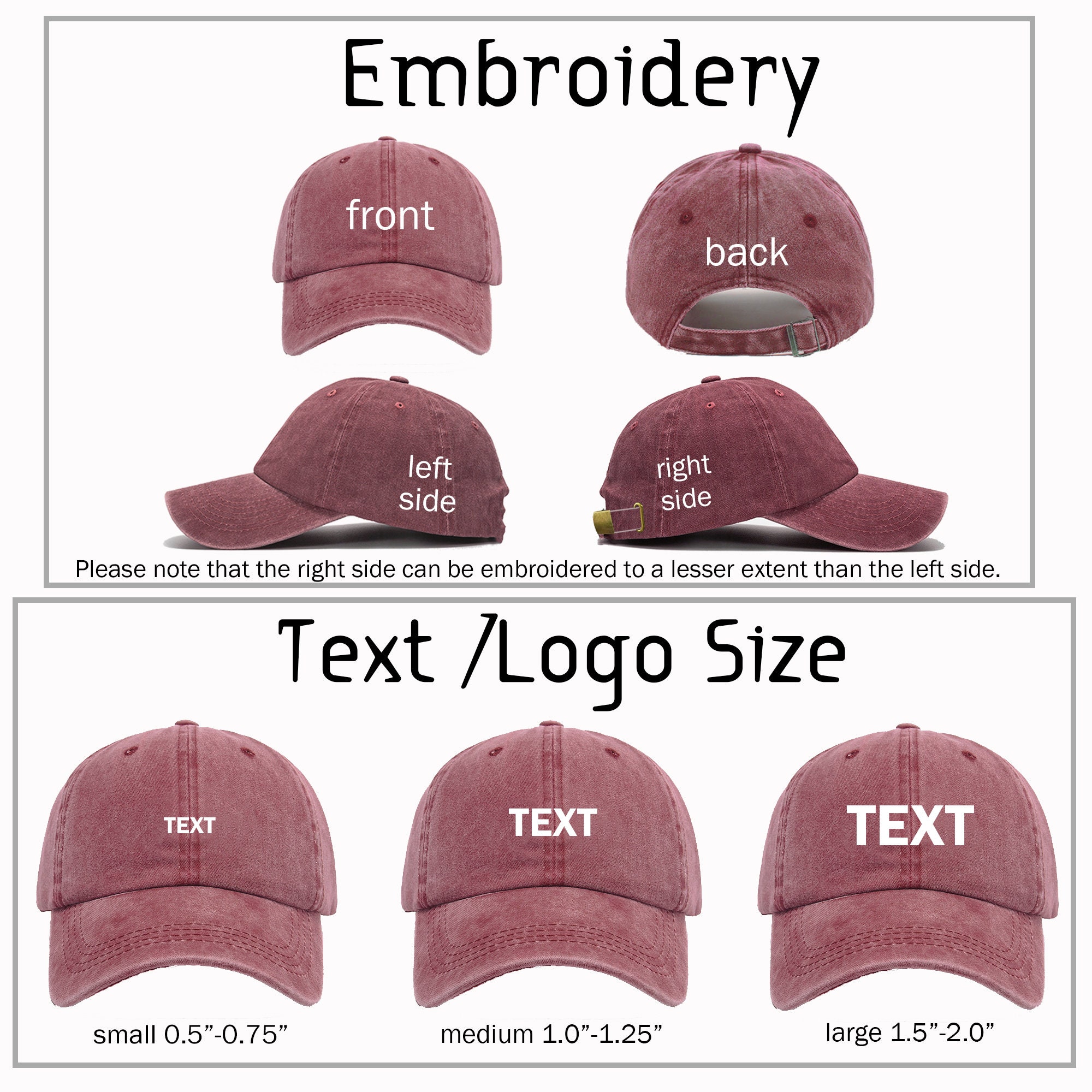 Embroidered Hat Personalized Dad Cap Custom Logo Baseball Hat Bachelorette Hats Custom Caps Sorority Hat Unisex Baseball Cap 24041901