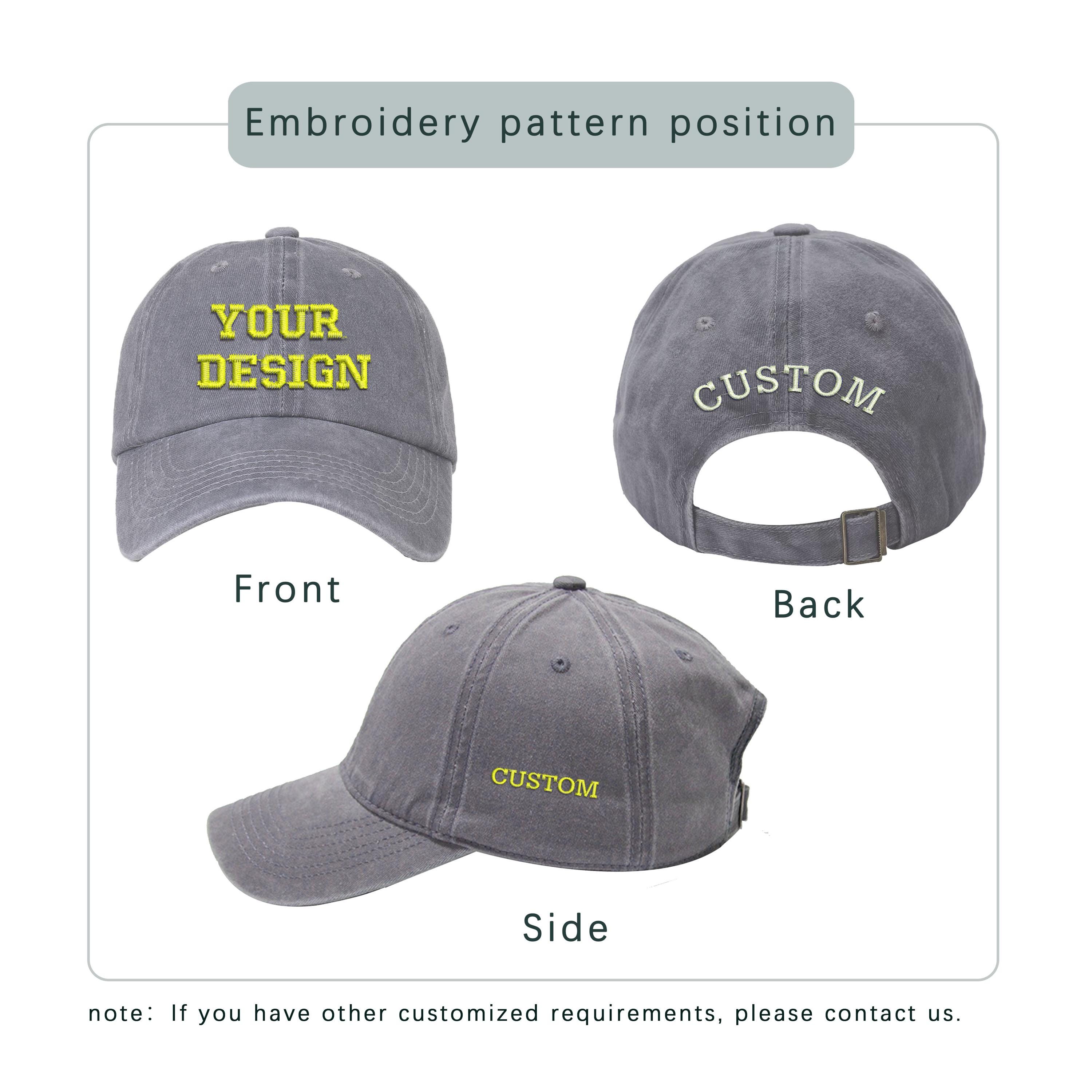 Custom Embroidered Cap With Text3d Textlogo Personalized Baseball Hat Washed Hat Fraternity Hatdad Mom Giftsfor Himherholiday Gifts
