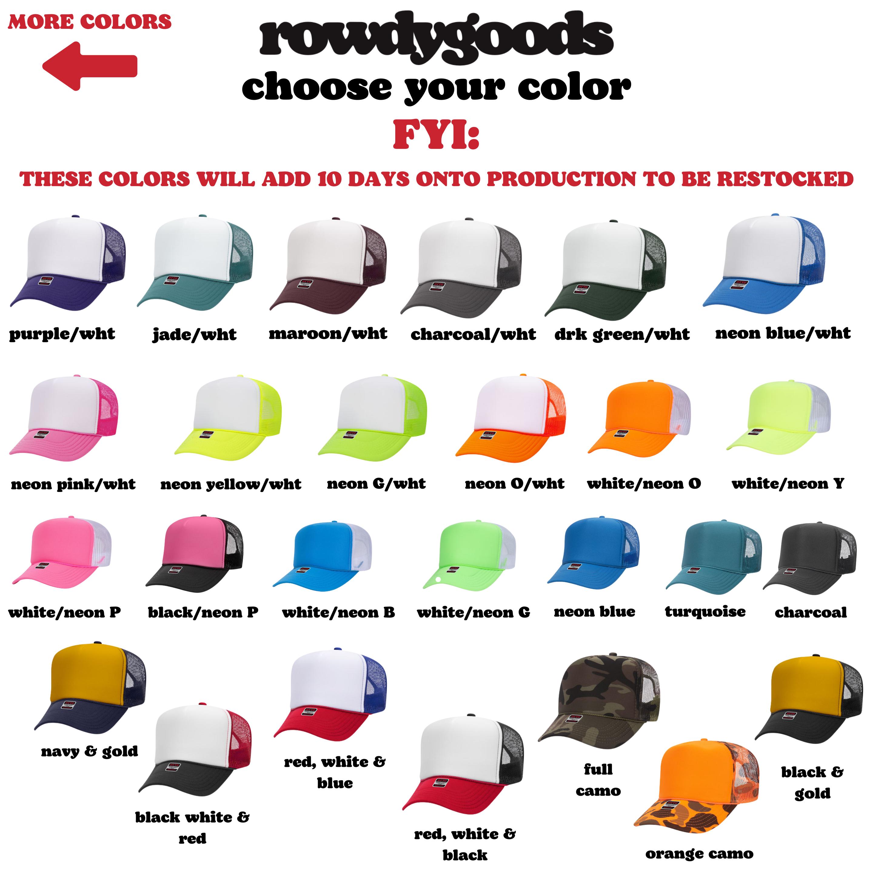 Custom Embroidered Trucker Hat Custom Embroidered Hat Personalized Embroidered Hat Personalized Trucker Hat