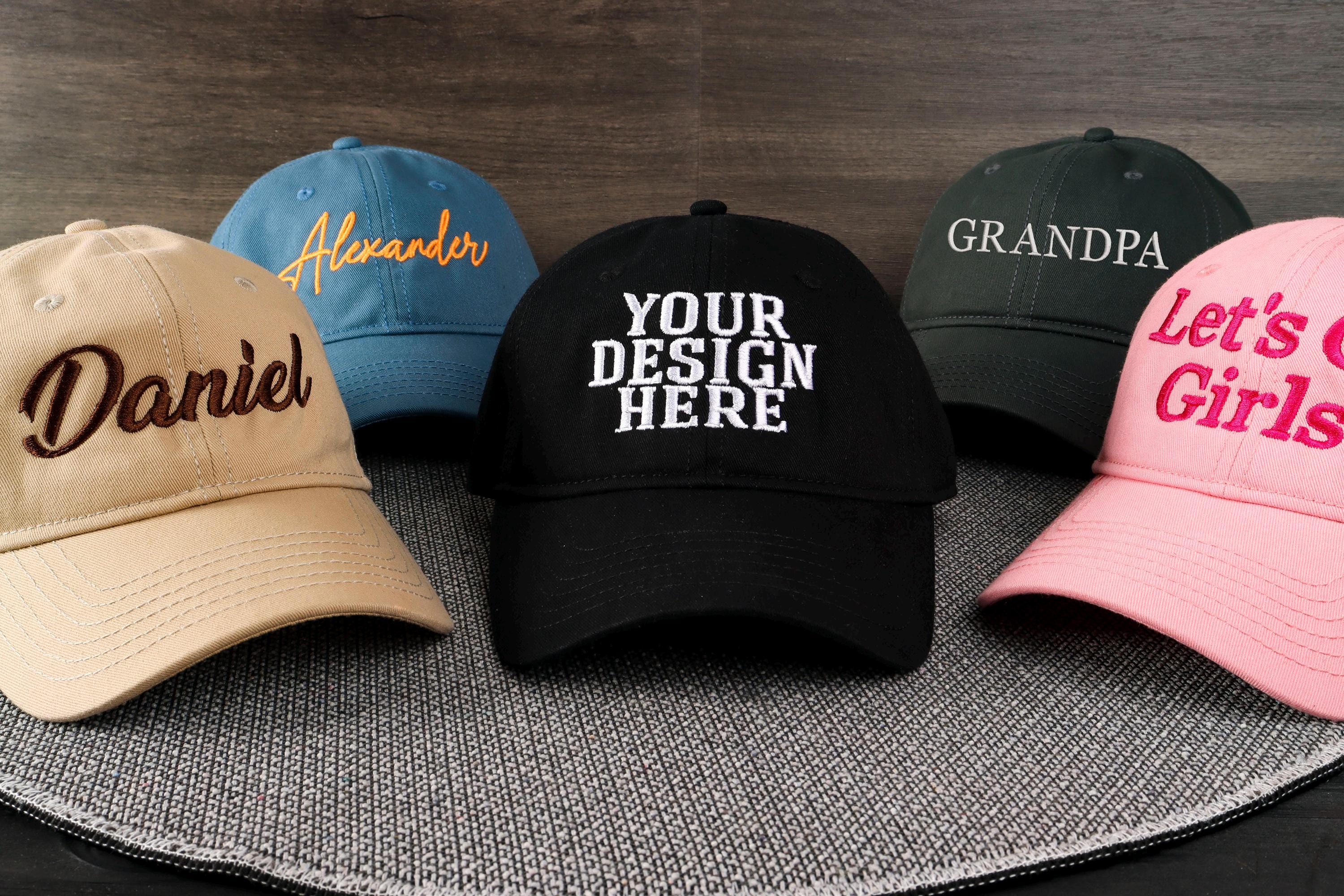 Personalized Embroidered Unisex Cap With Your Text For Bestman Giftcustom Hand Embroidered Monogram Caps Gift For Herbusiness Party Gift