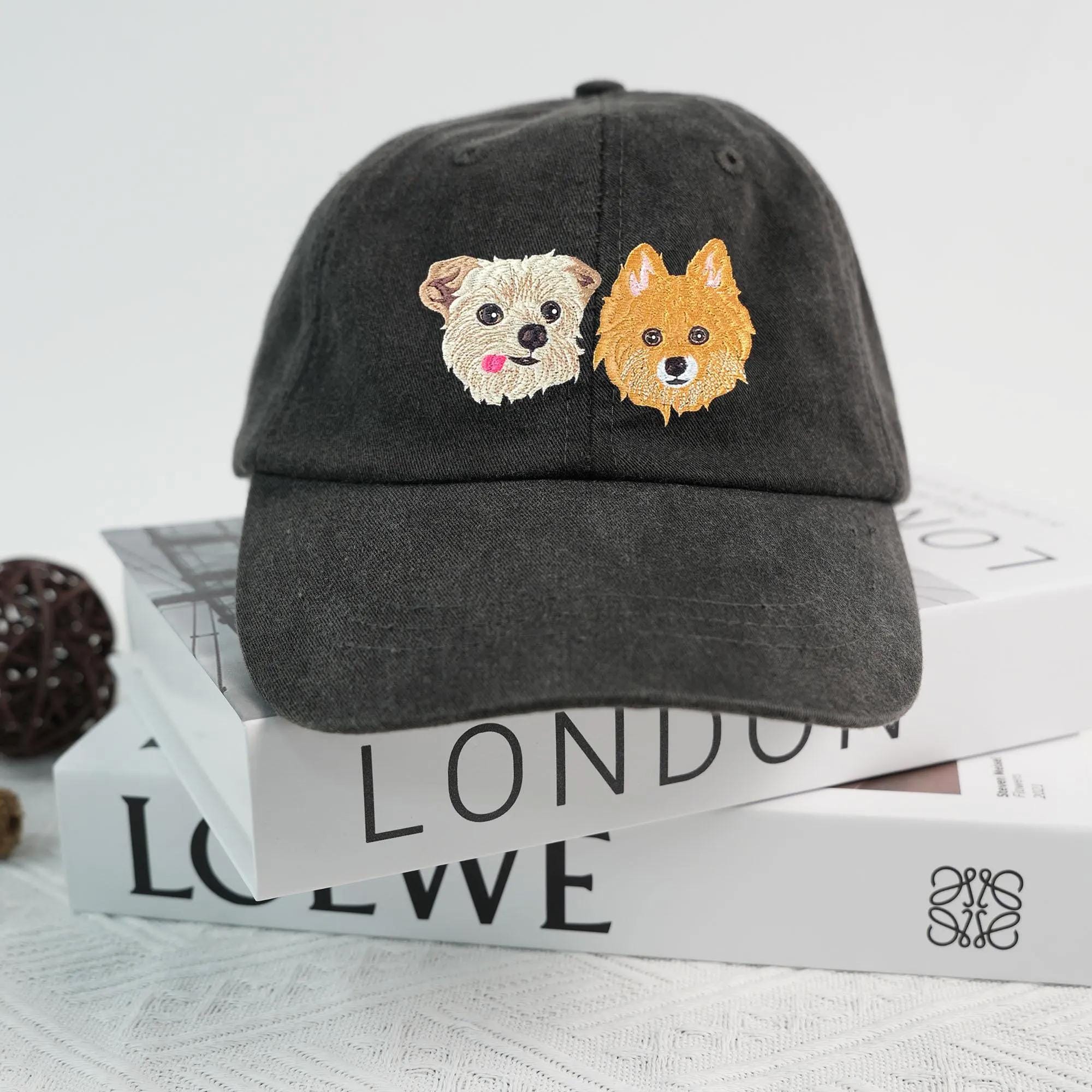 Personalized Hat With Your Dog Photo Custom Embroidered Pet Hat Personalized Dog Portrait Hat Dog Mom Cap Dog Dad Cap Pet Lover Gift
