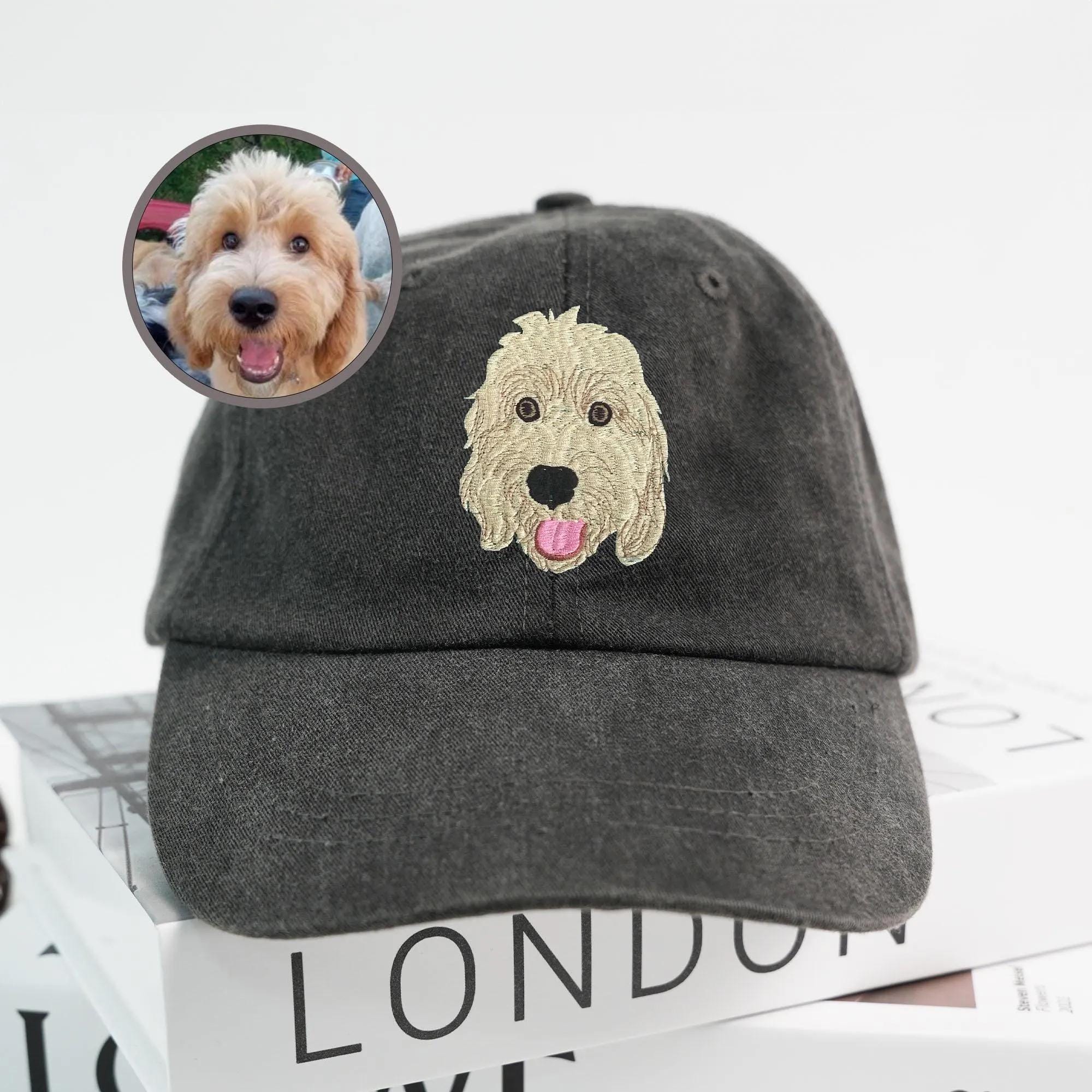 Personalized Hat With Your Dog Photo Custom Embroidered Pet Hat Personalized Dog Portrait Hat Dog Mom Cap Dog Dad Cap Pet Lover Gift