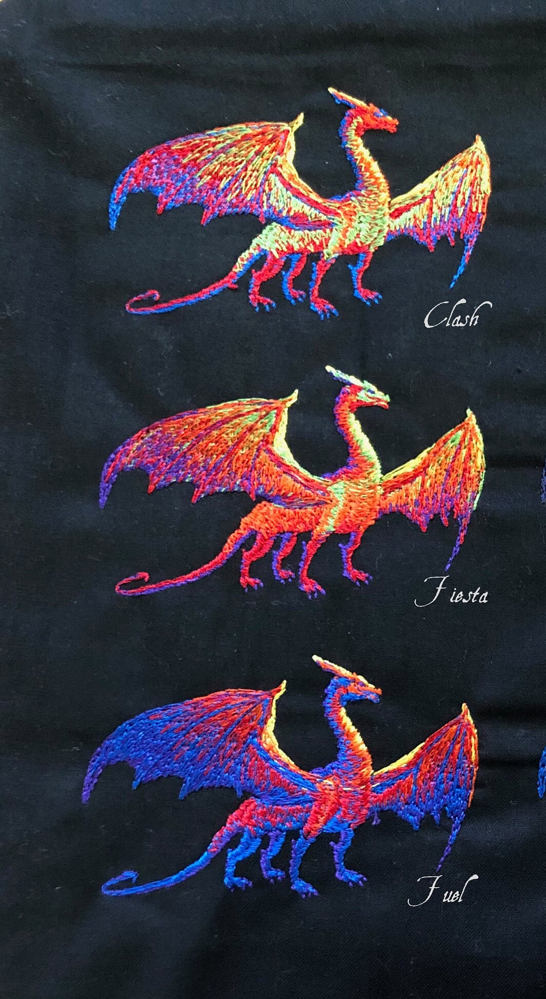 Rainbow Dragon Embroidered Twill Ball Cap Your Choice Of Colors