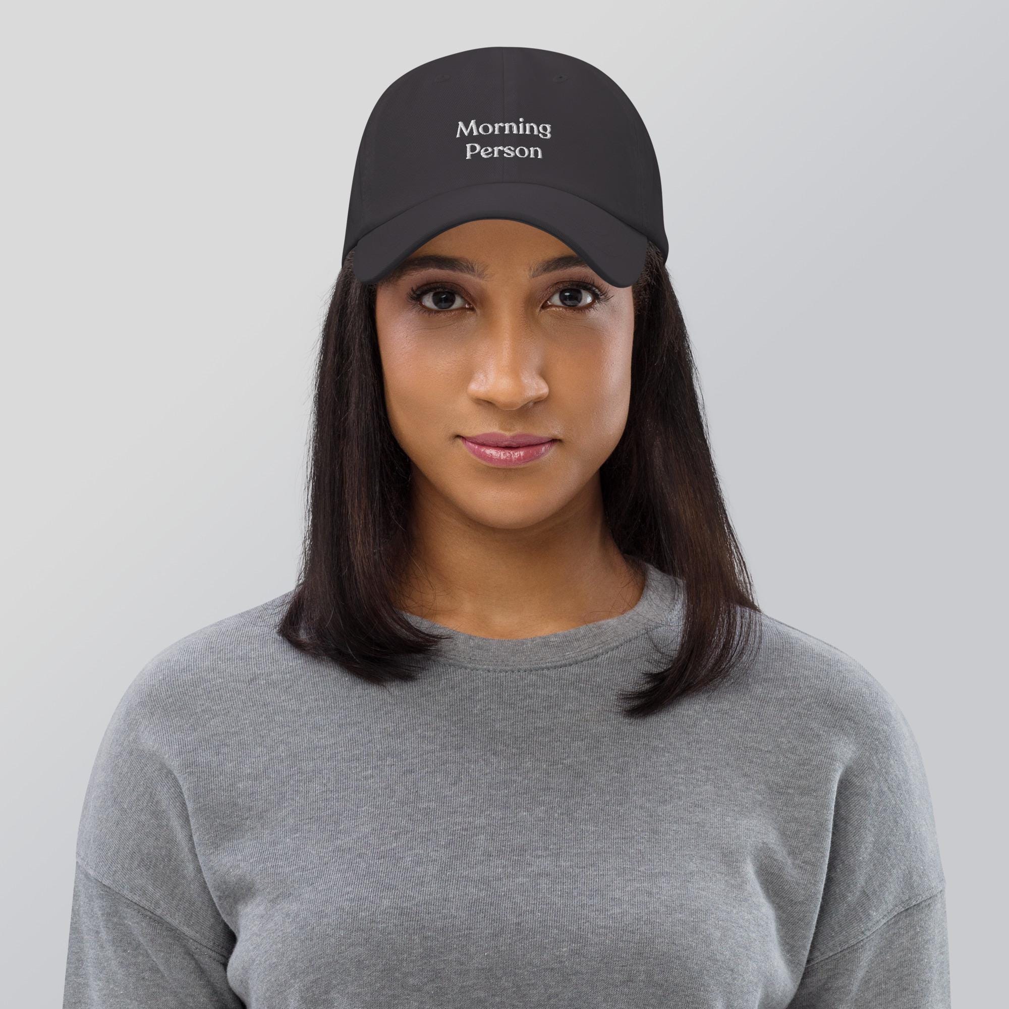 Morning Person Embroidered Dad Hat Pick Your Thread Color! Unique Embroidery Gift