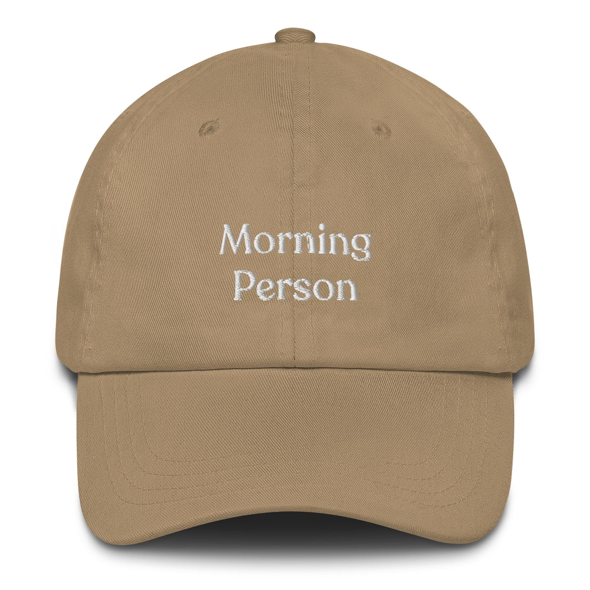 Morning Person Embroidered Dad Hat Pick Your Thread Color! Unique Embroidery Gift