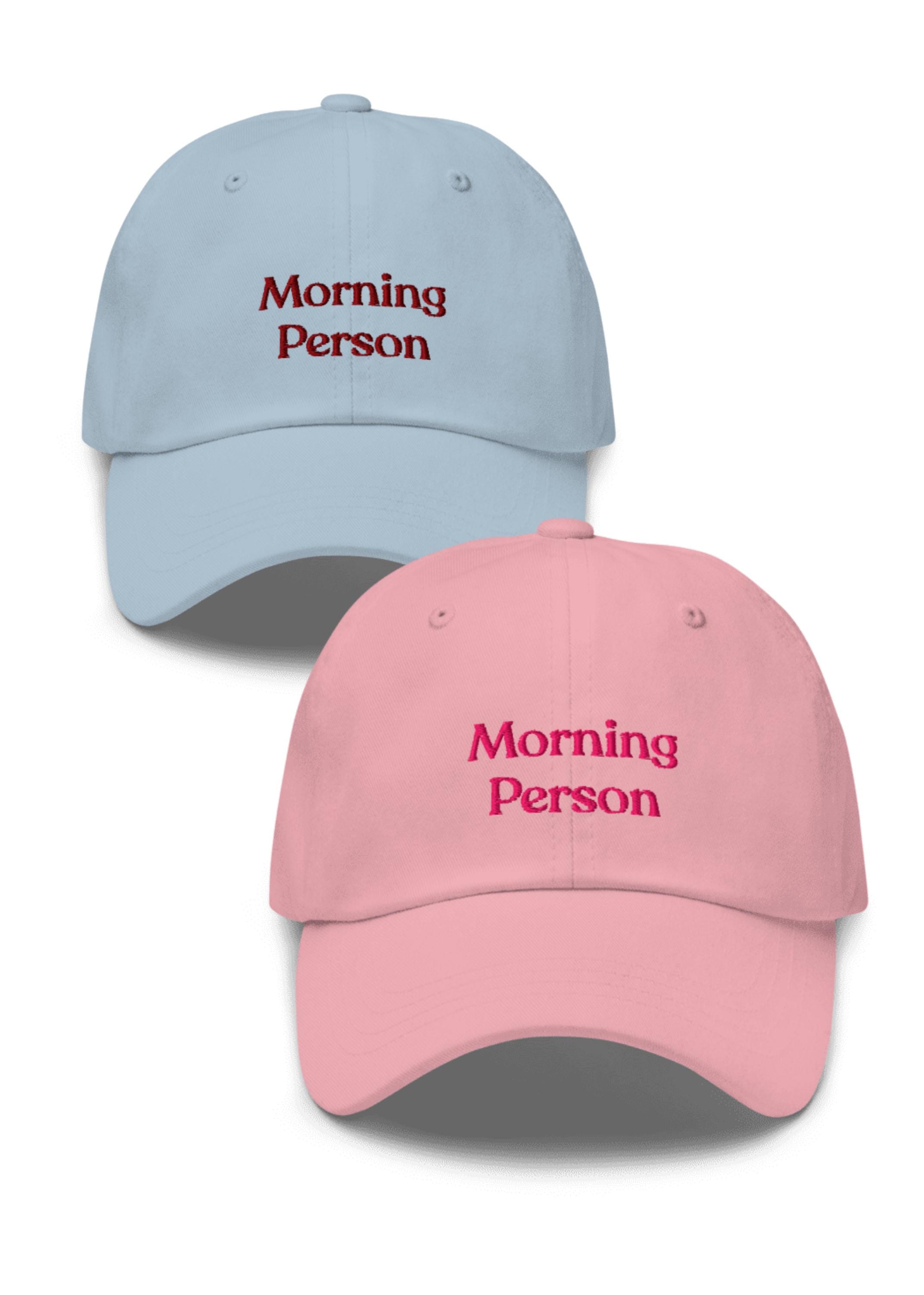 Morning Person Embroidered Dad Hat Pick Your Thread Color! Unique Embroidery Gift
