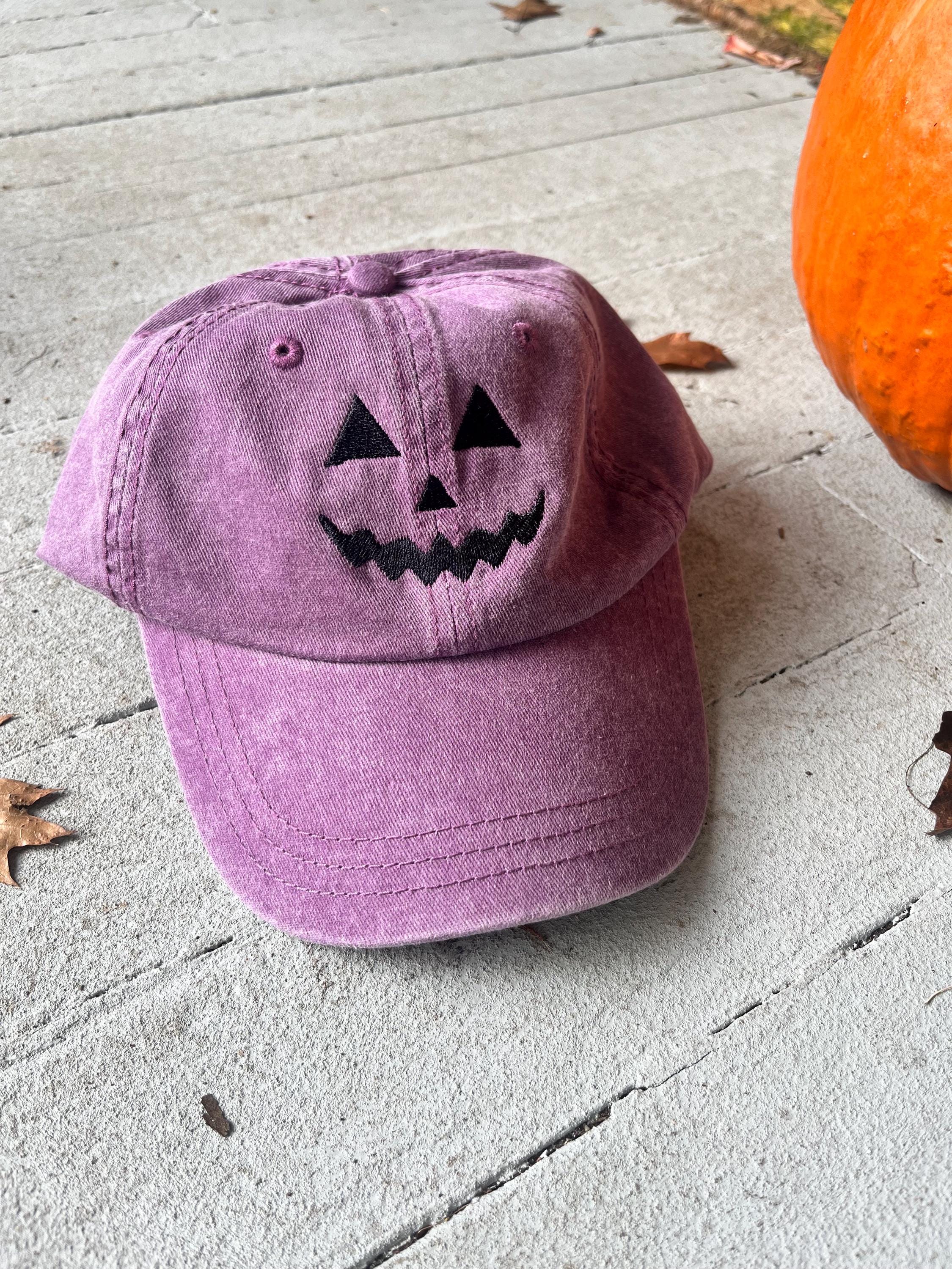 Jack O Lantern Pumpkin Embroidered Baseball Cap Vintage Dat Hats Halloween Gifts Skatewear