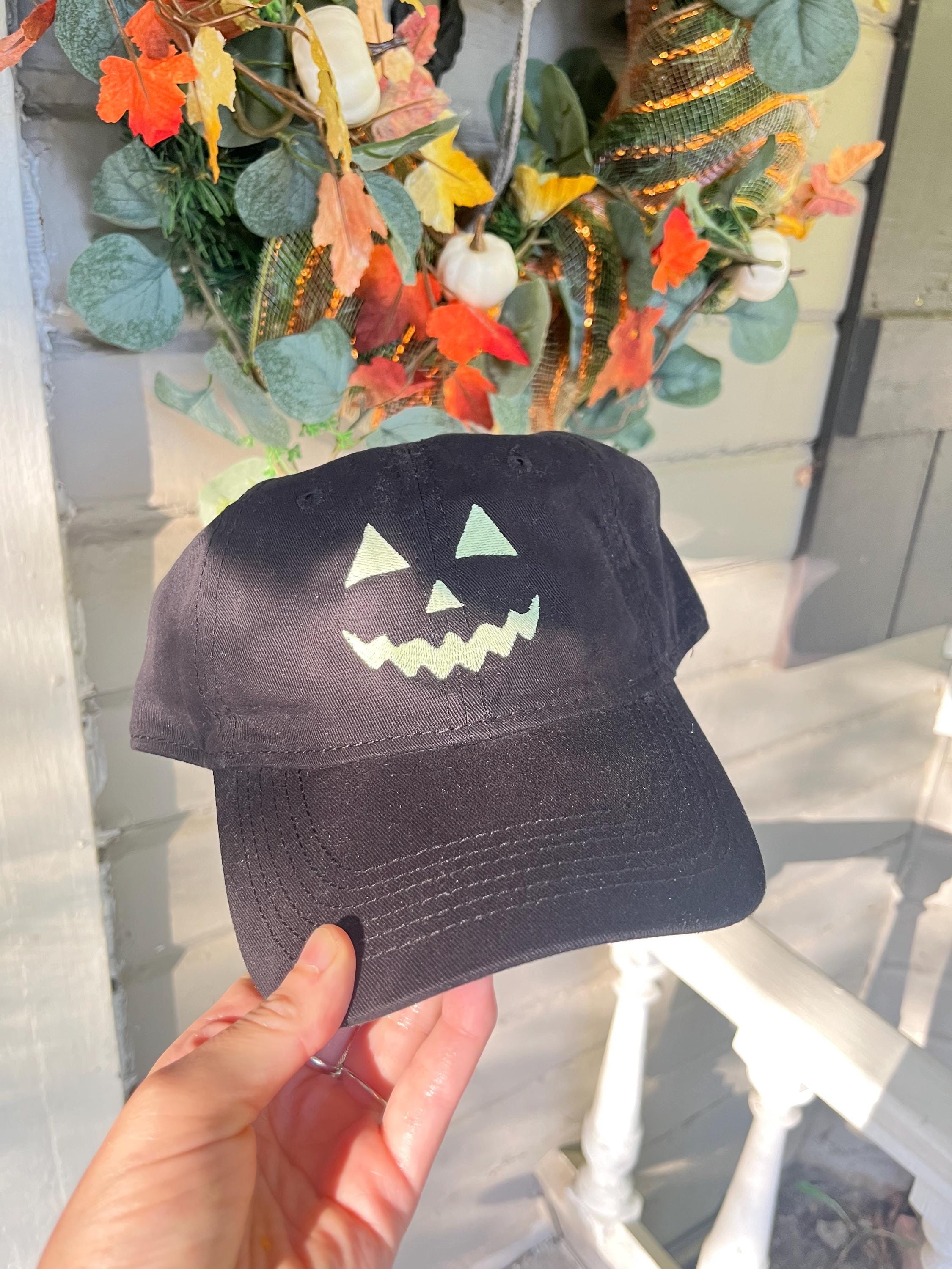 Jack O Lantern Pumpkin Embroidered Baseball Cap Vintage Dat Hats Halloween Gifts Skatewear