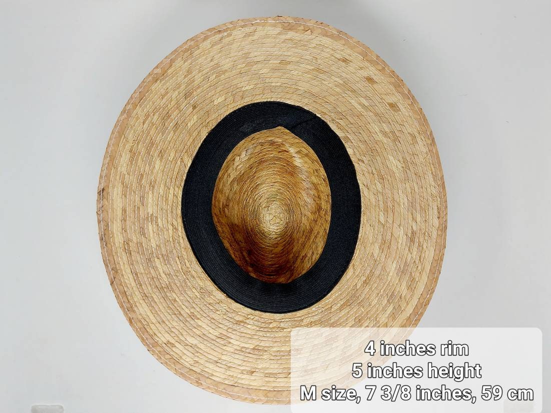 Mexican Straw Hat With Embroidered Decoration
