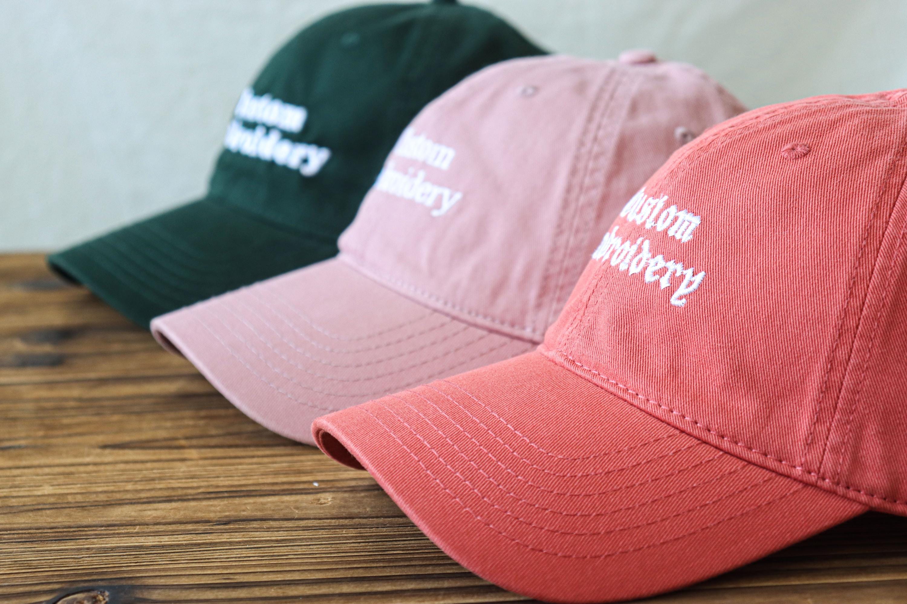 Custom Caps Womens Hat Gift Embroidery Logo Baseball Caps Solid Colour Cap Personalised Caps Cap For Him And Her Dad Customise By Drawing