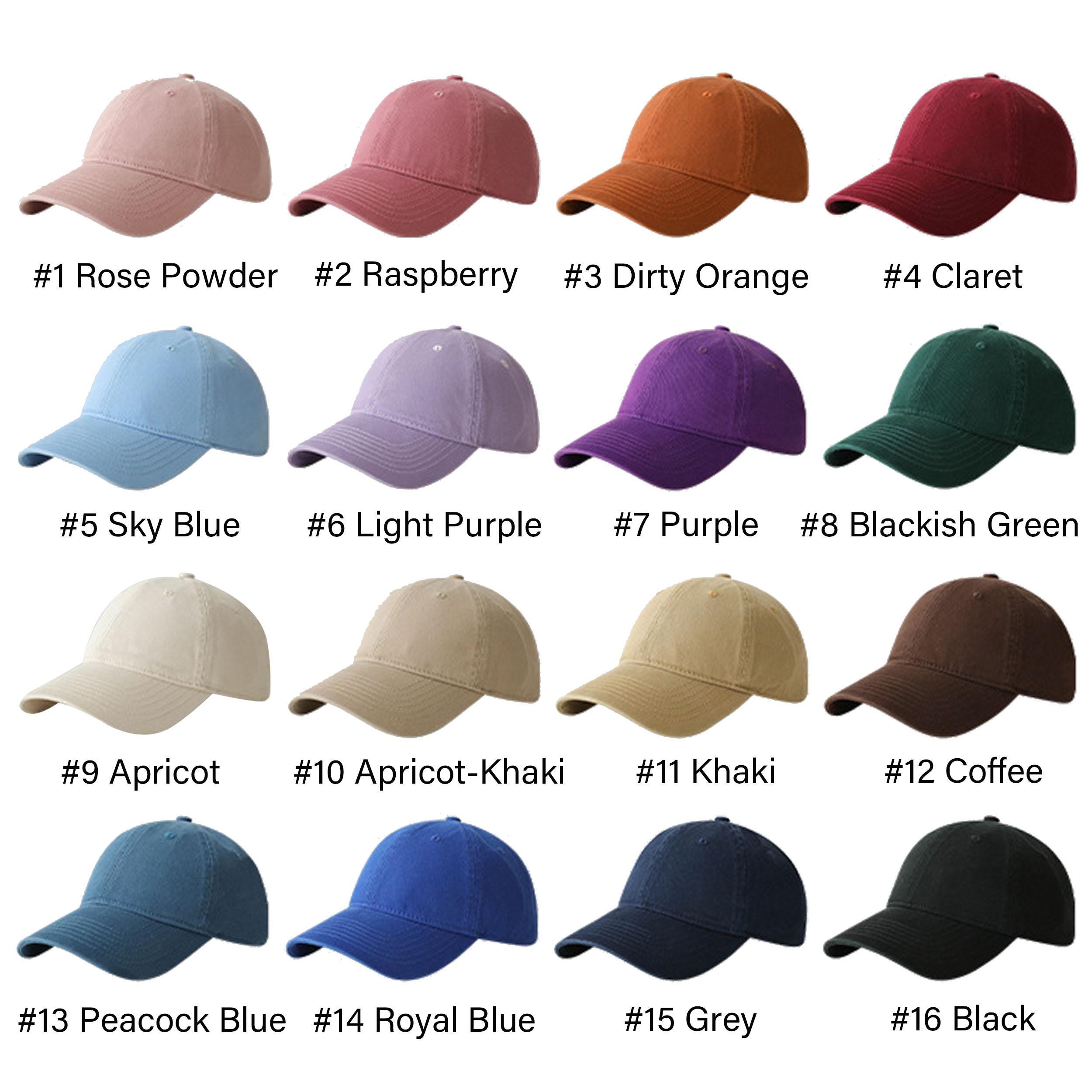 Custom Caps Womens Hat Gift Embroidery Logo Baseball Caps Solid Colour Cap Personalised Caps Cap For Him And Her Dad Customise By Drawing