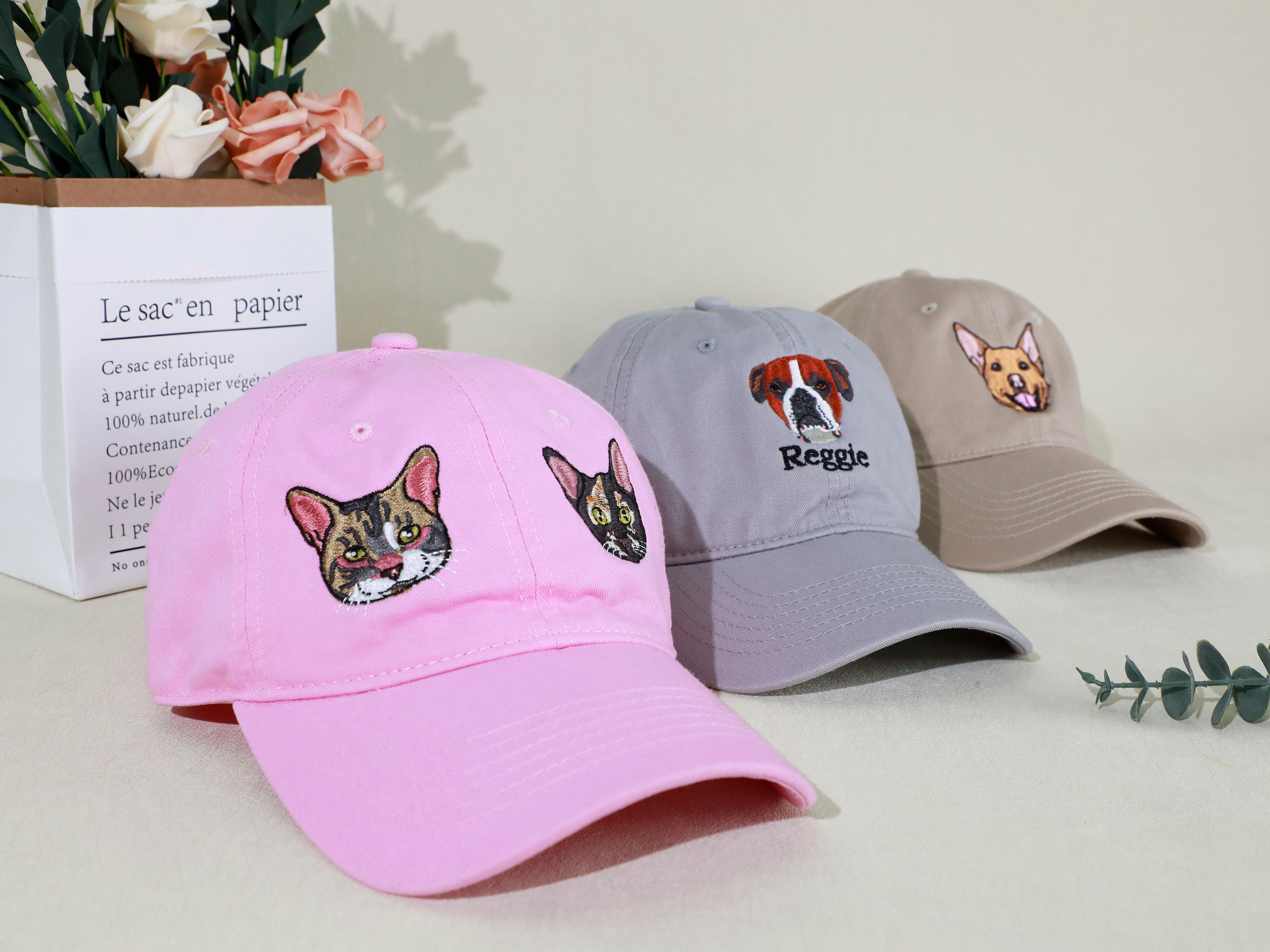 Custom Embroidered Pet Hat Using Pet Photo Personalized Dog Hat Custom Cat Hat Custom Pet Cap Dog Hat Custom Dog Baseball Cap Dog Mom Hat